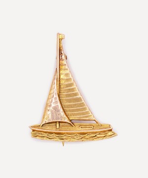 Kojis - 9ct Gold and Rose Gold Vintage Sailboat Brooch image number 0