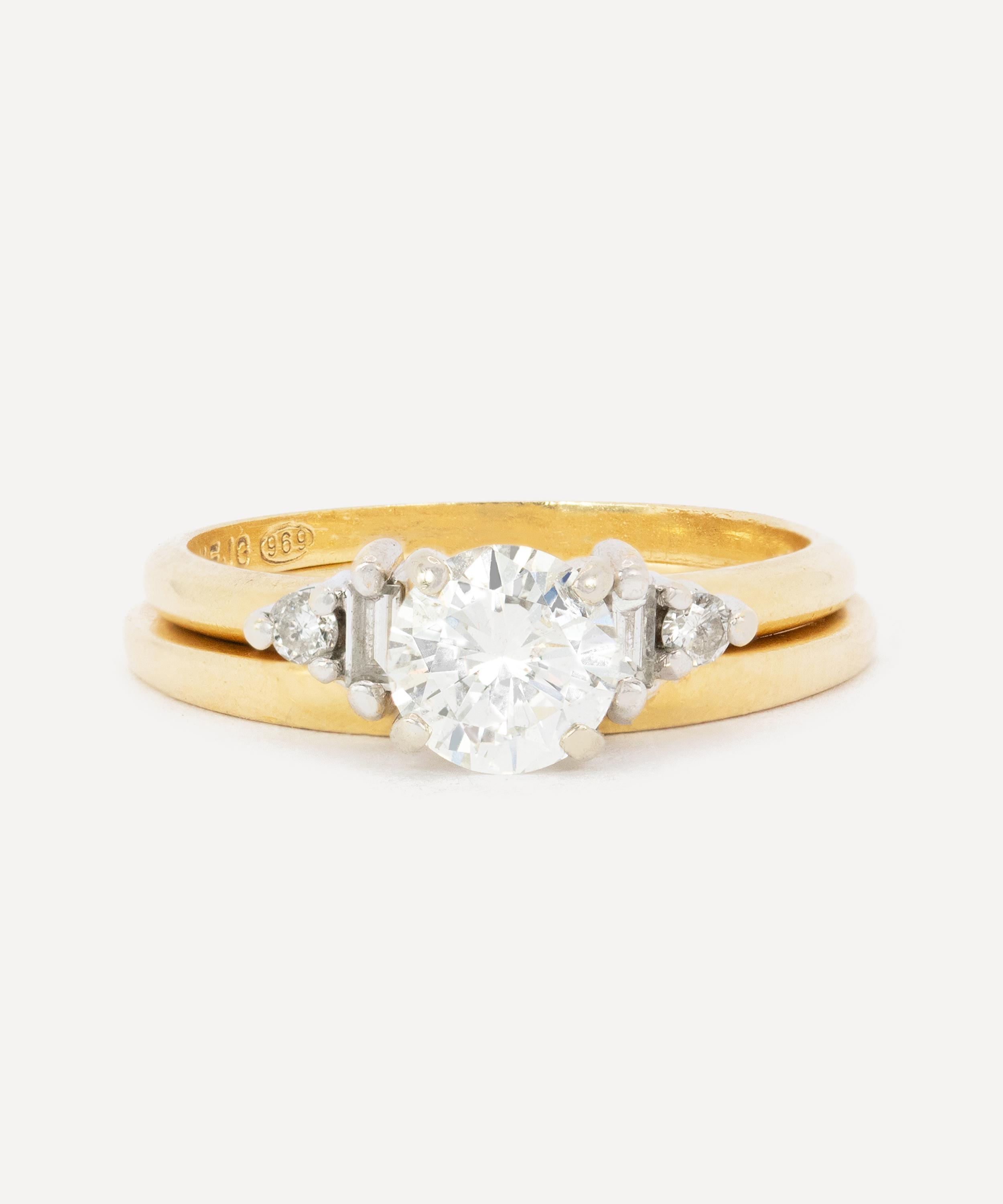 Kojis - 14ct Gold Vintage Engagement and Wedding Ring Set image number 0