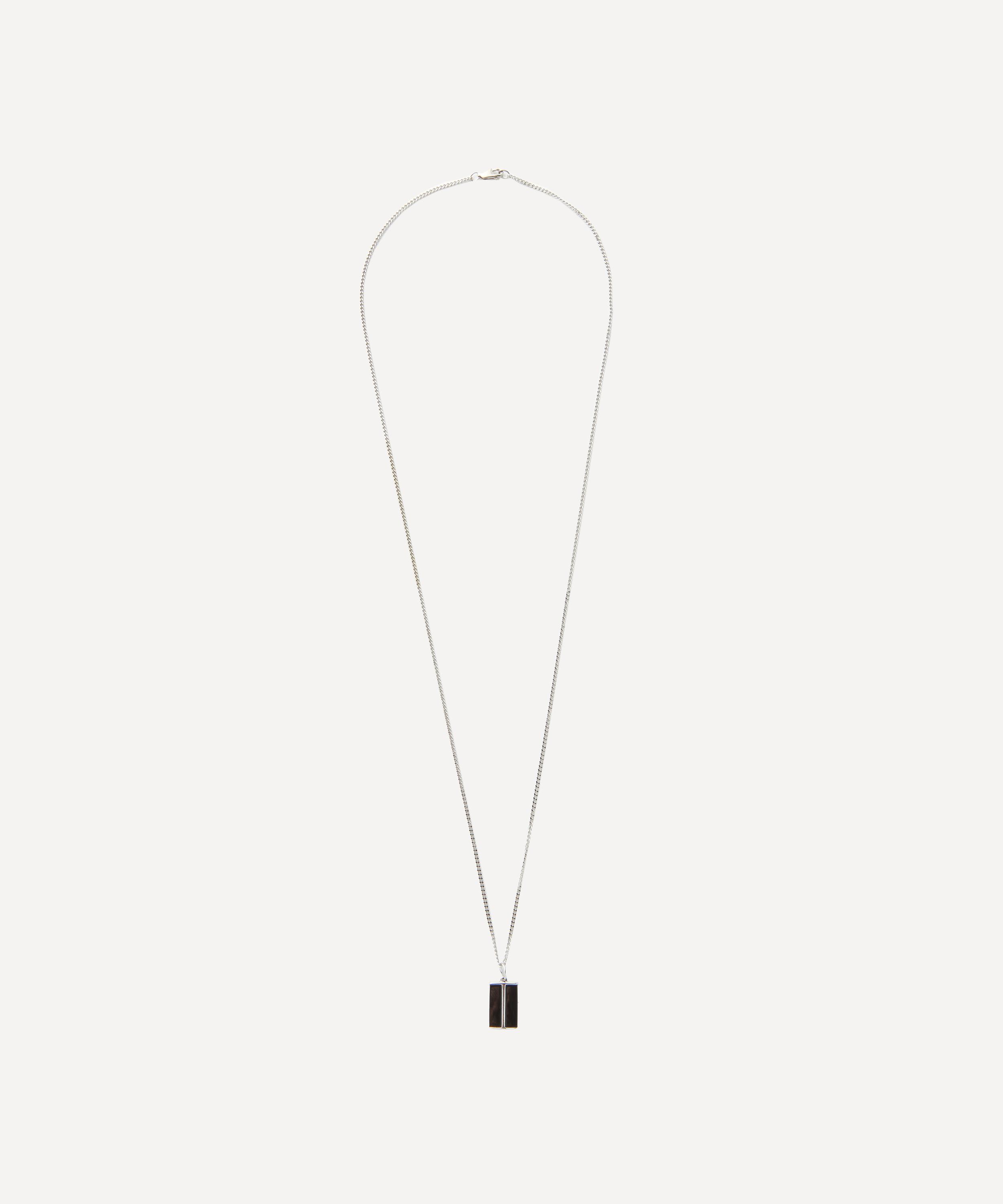 Miansai - Sterling Silver Duo Onyx Pendant Necklace image number 1