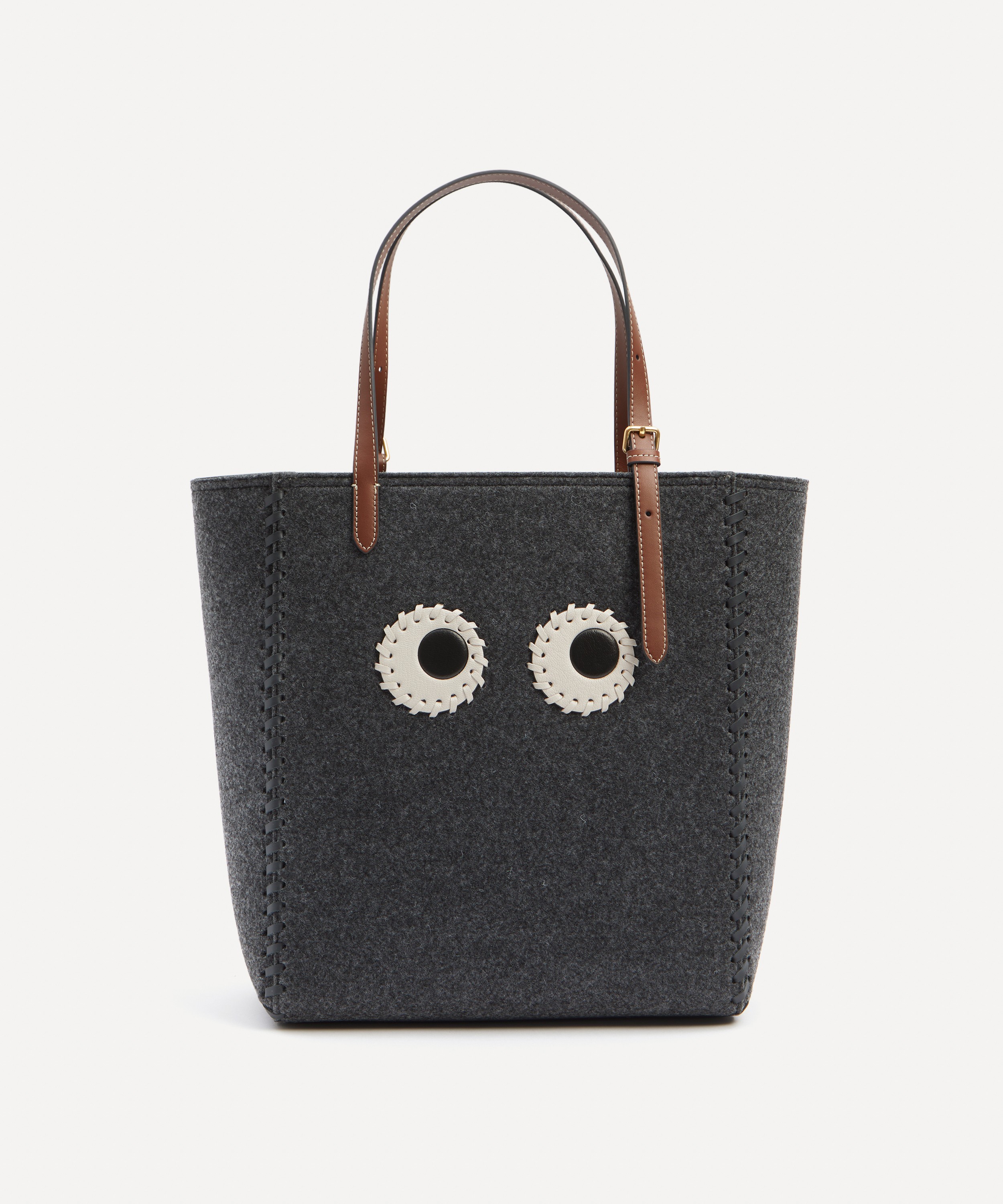 Anya Hindmarch N/S Felt Eyes Small Tote | Liberty