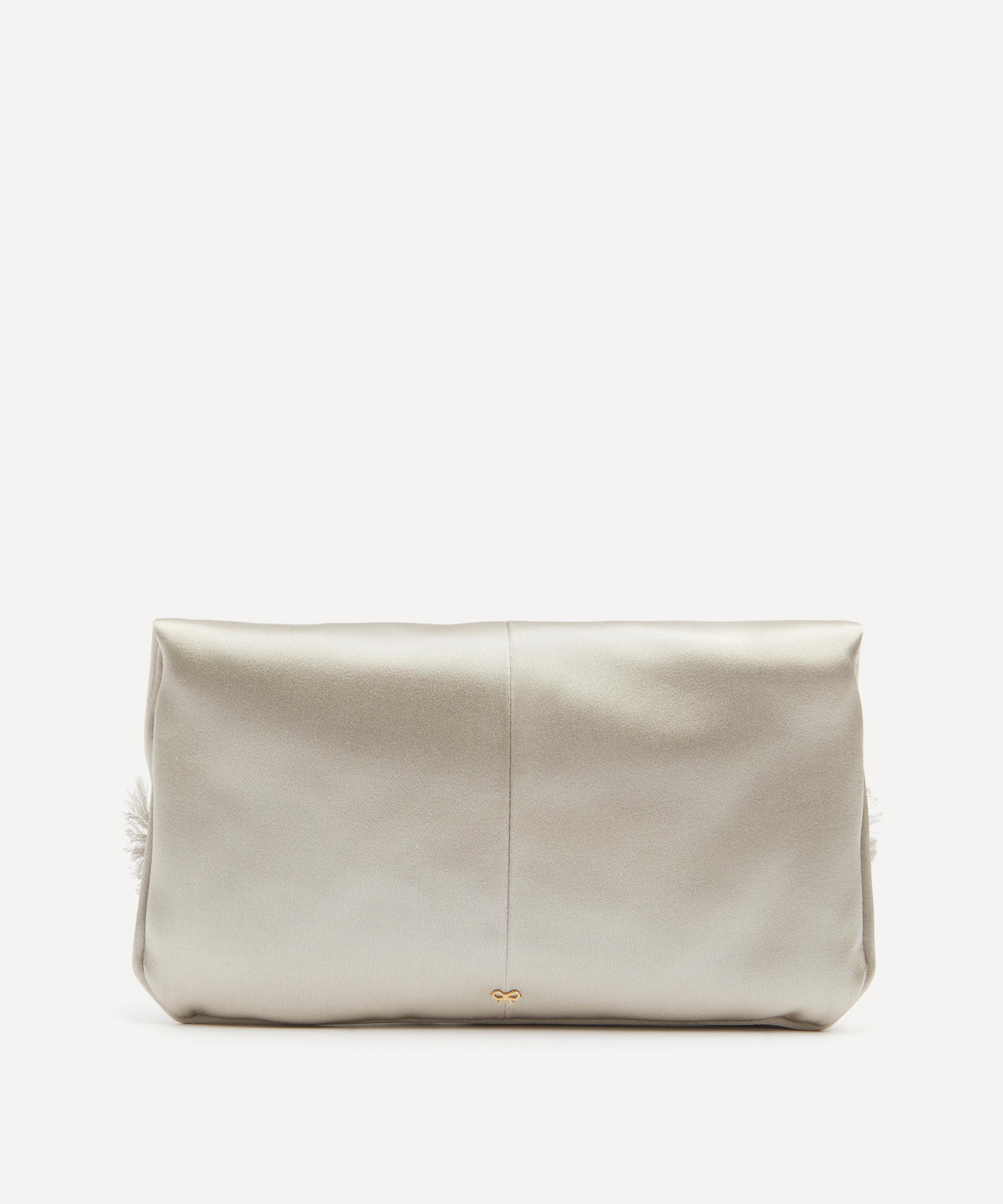 Cream satin clutch on sale bag