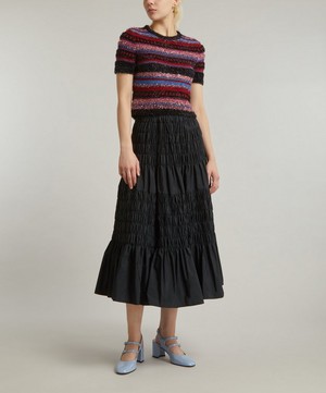Molly Goddard - Lauren Taffeta Shirred Maxi-Skirt image number 1