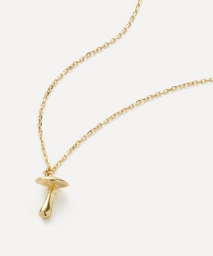 Alex Monroe - 18ct Gold Teeny Tiny Mushroom Pendant Necklace image number 0