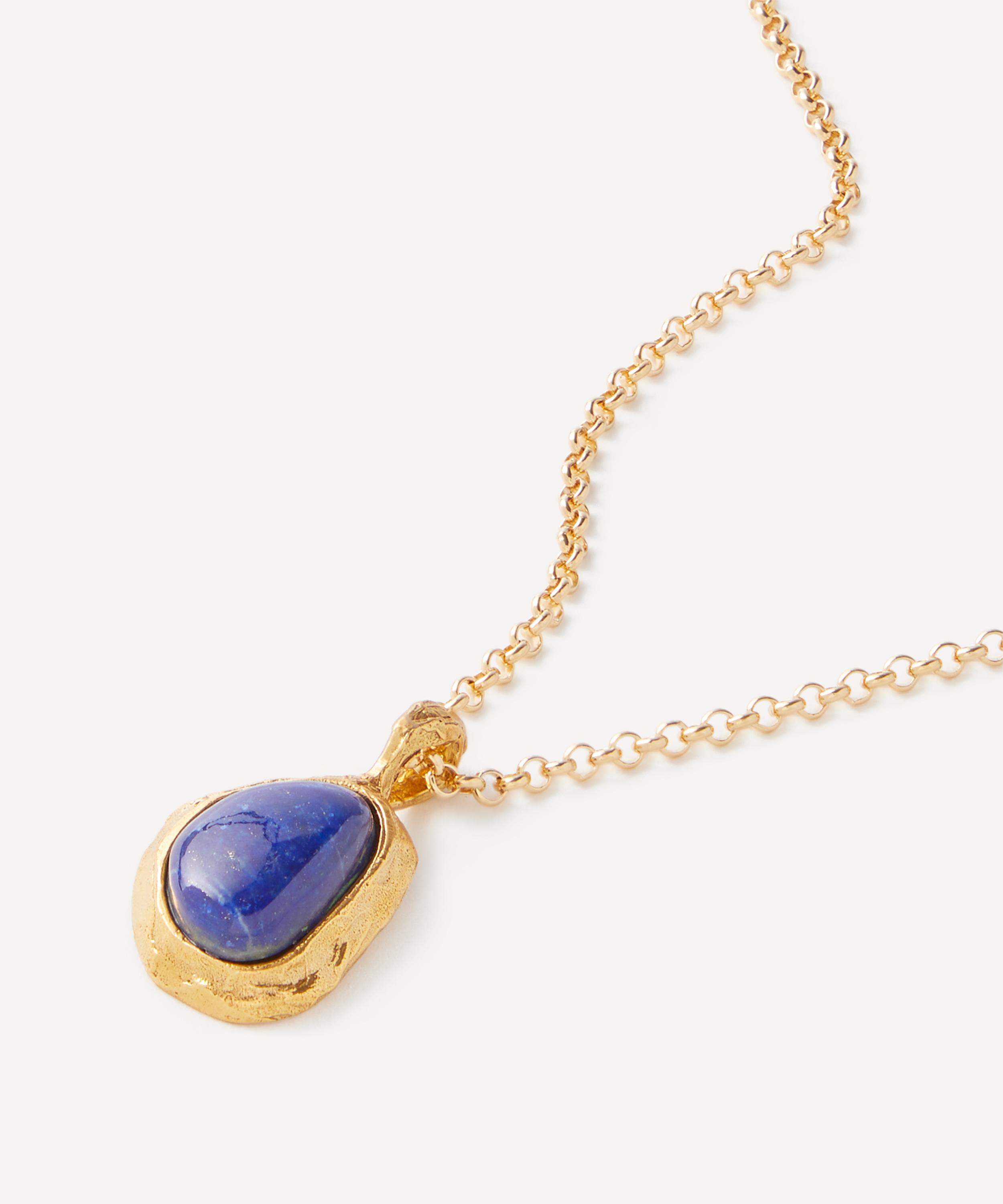 Alighieri - 24ct Gold-Plated The Droplet of The Horizon Lapis Lazuli Necklace image number 0