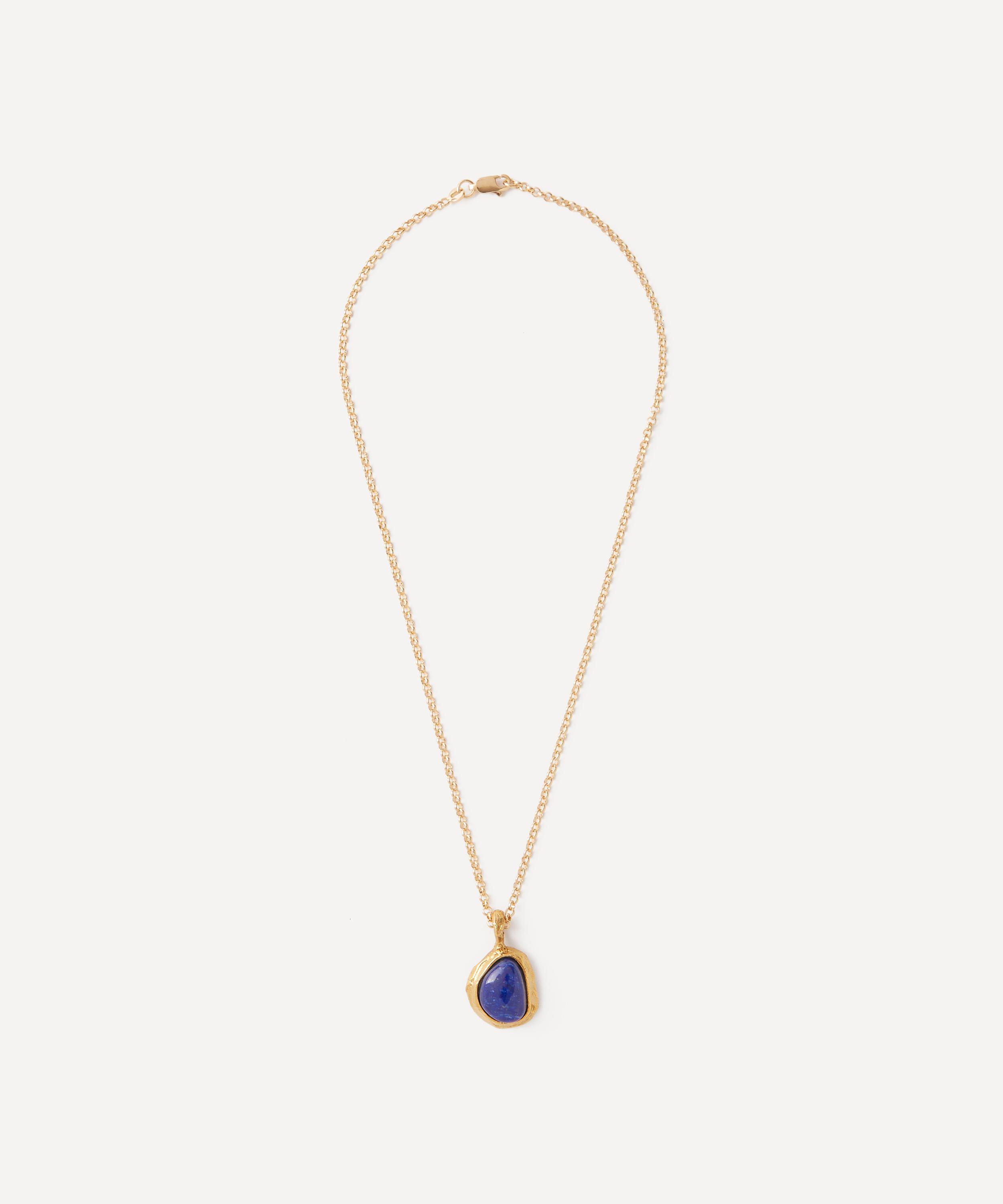 Alighieri - 24ct Gold-Plated The Droplet of The Horizon Lapis Lazuli Necklace image number 2