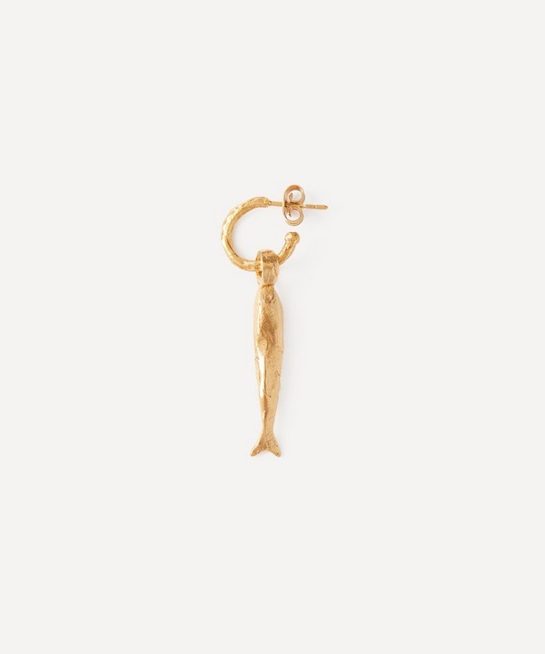 Alighieri - 24ct Gold-Plated The Gone Fishing Drop Earring image number null