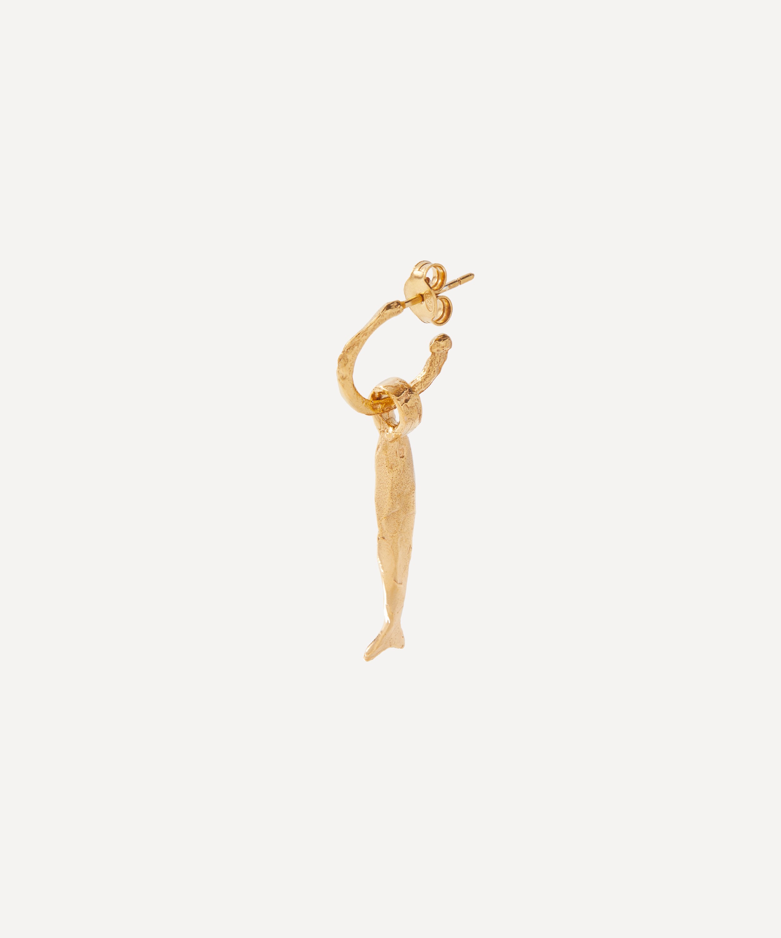 Alighieri - 24ct Gold-Plated The Gone Fishing Drop Earring image number 2