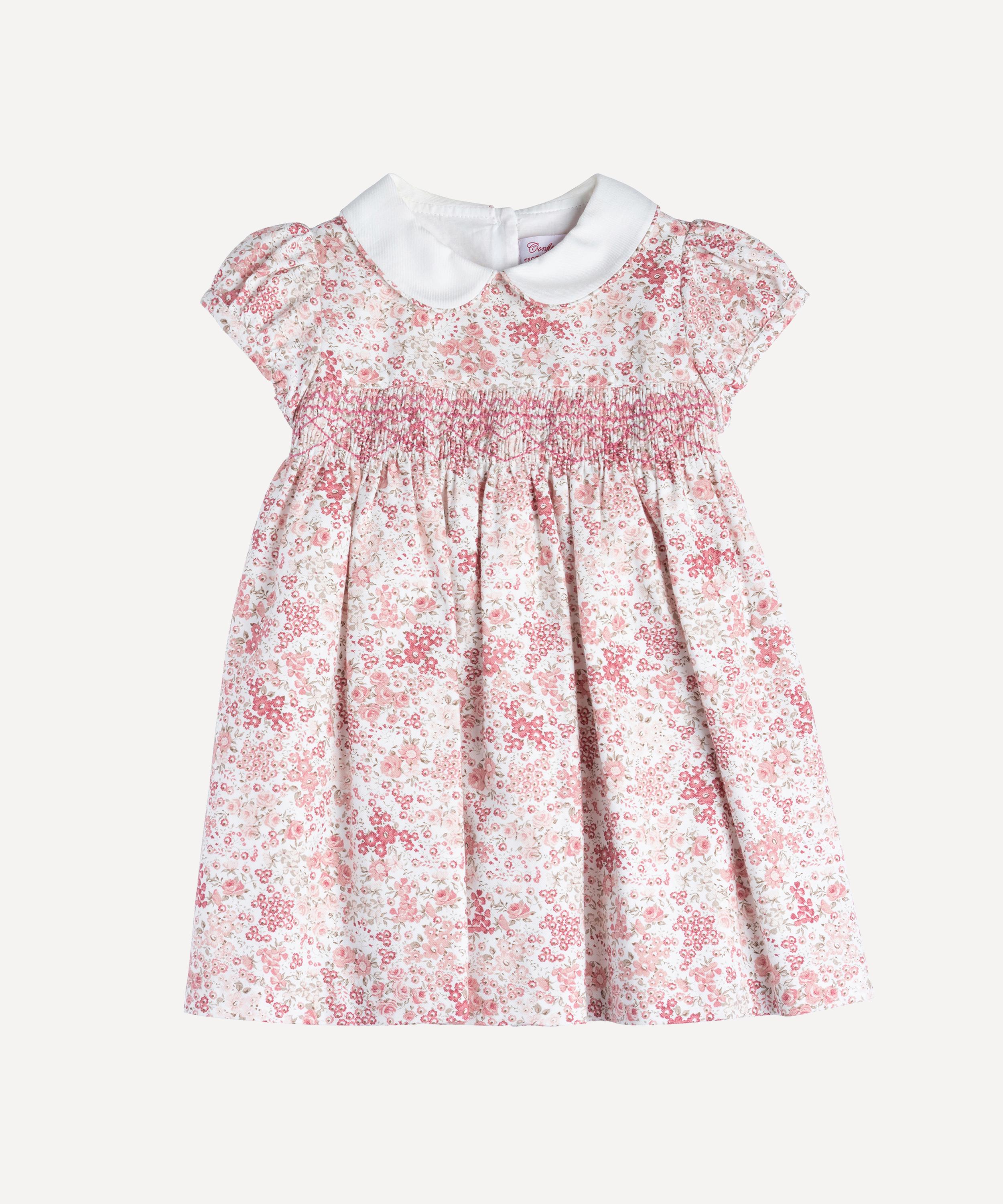 Trotters Baby Arabella Bloom Smocked Dress in Pink Floral - 12/18M