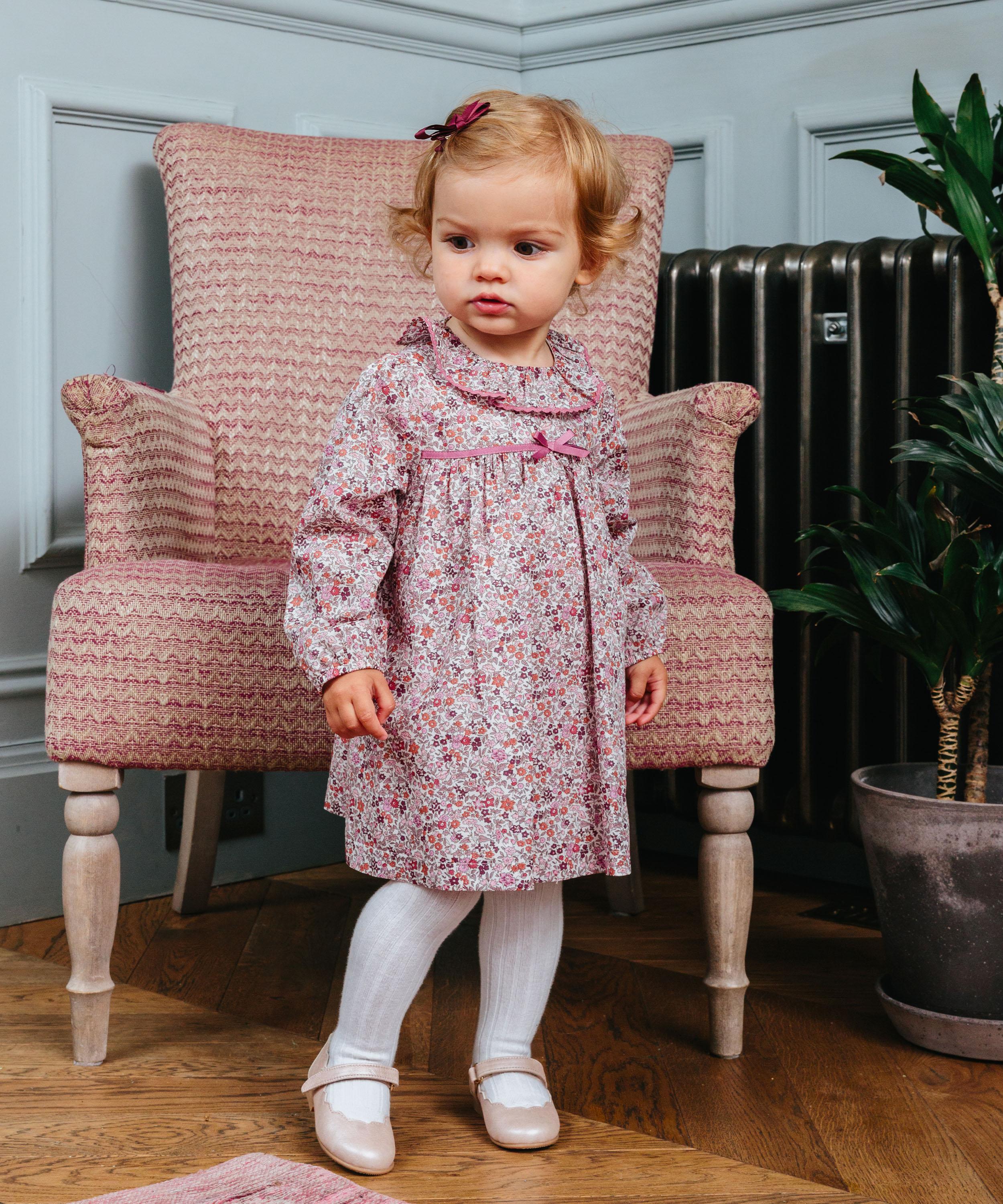 Trotters - Ava Willow Bow Dress 3-24 Months image number 2