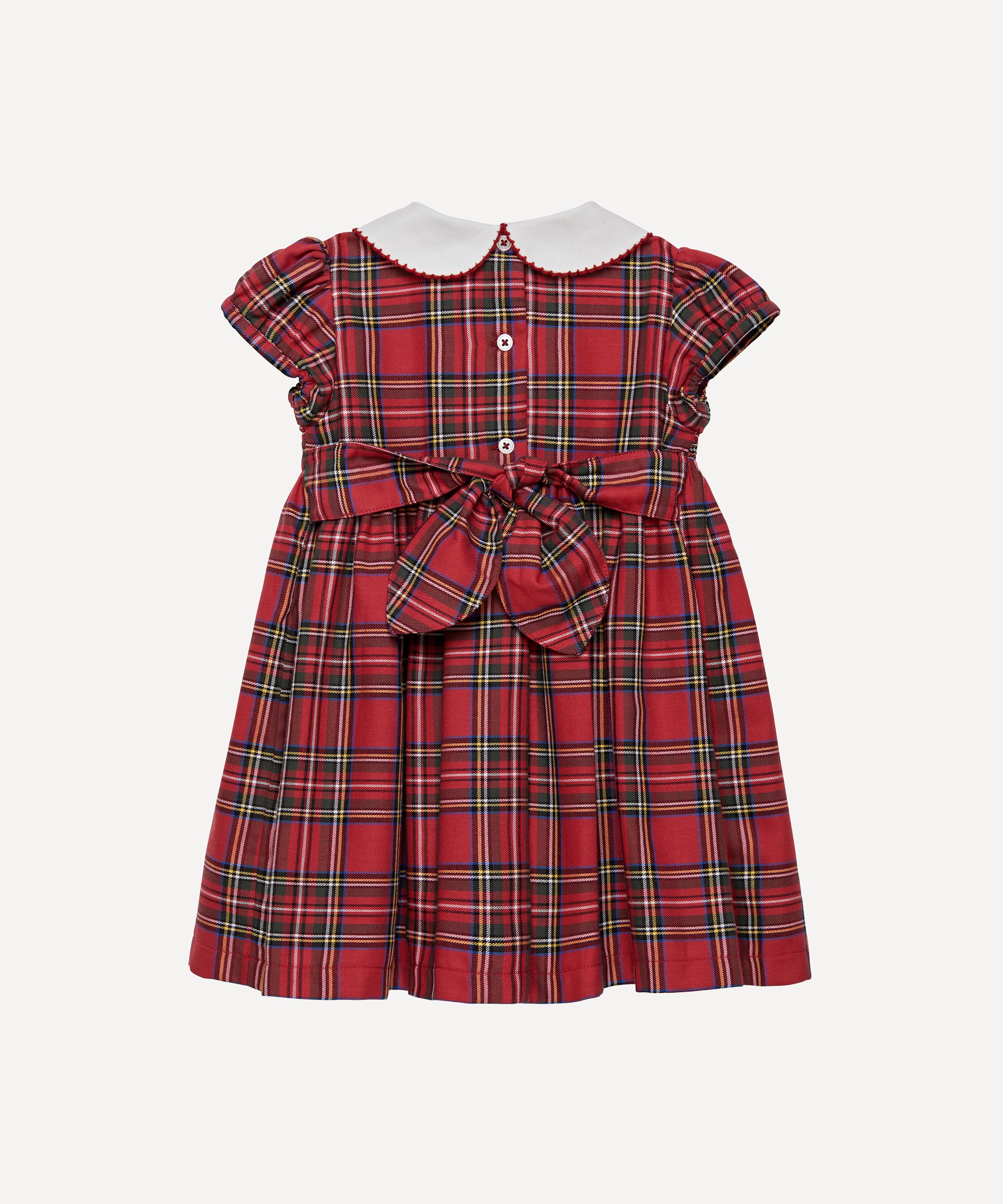 Trotters - Charlotte Tartan Smocked Dress 3-24 Months image number 1