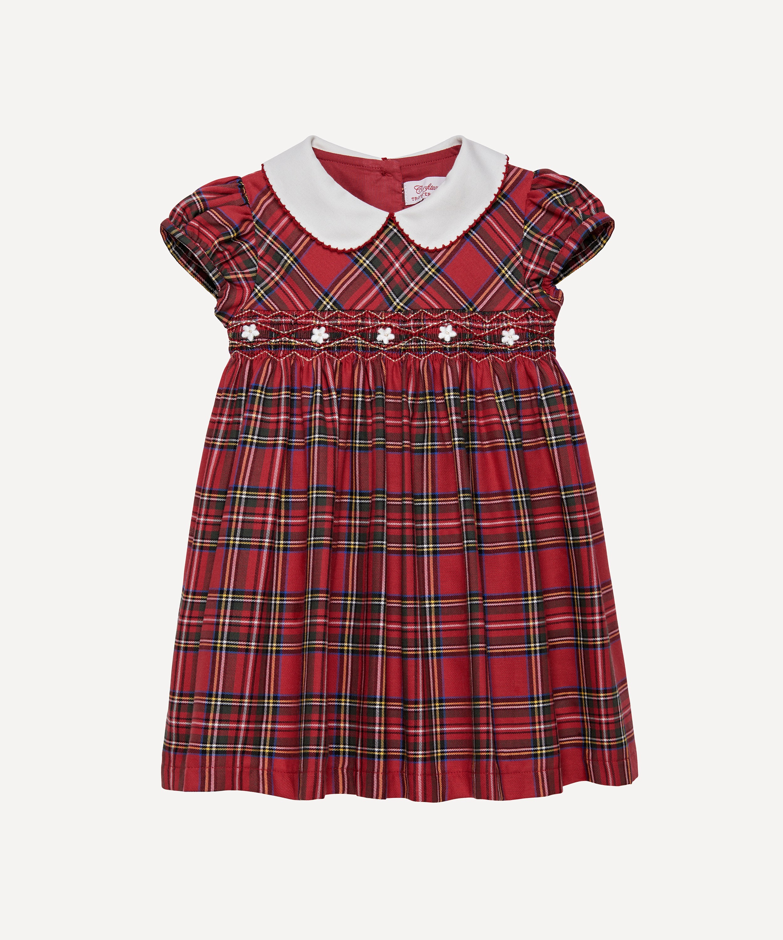 Trotters - Charlotte Tartan Smocked Dress 3-24 Months image number 0