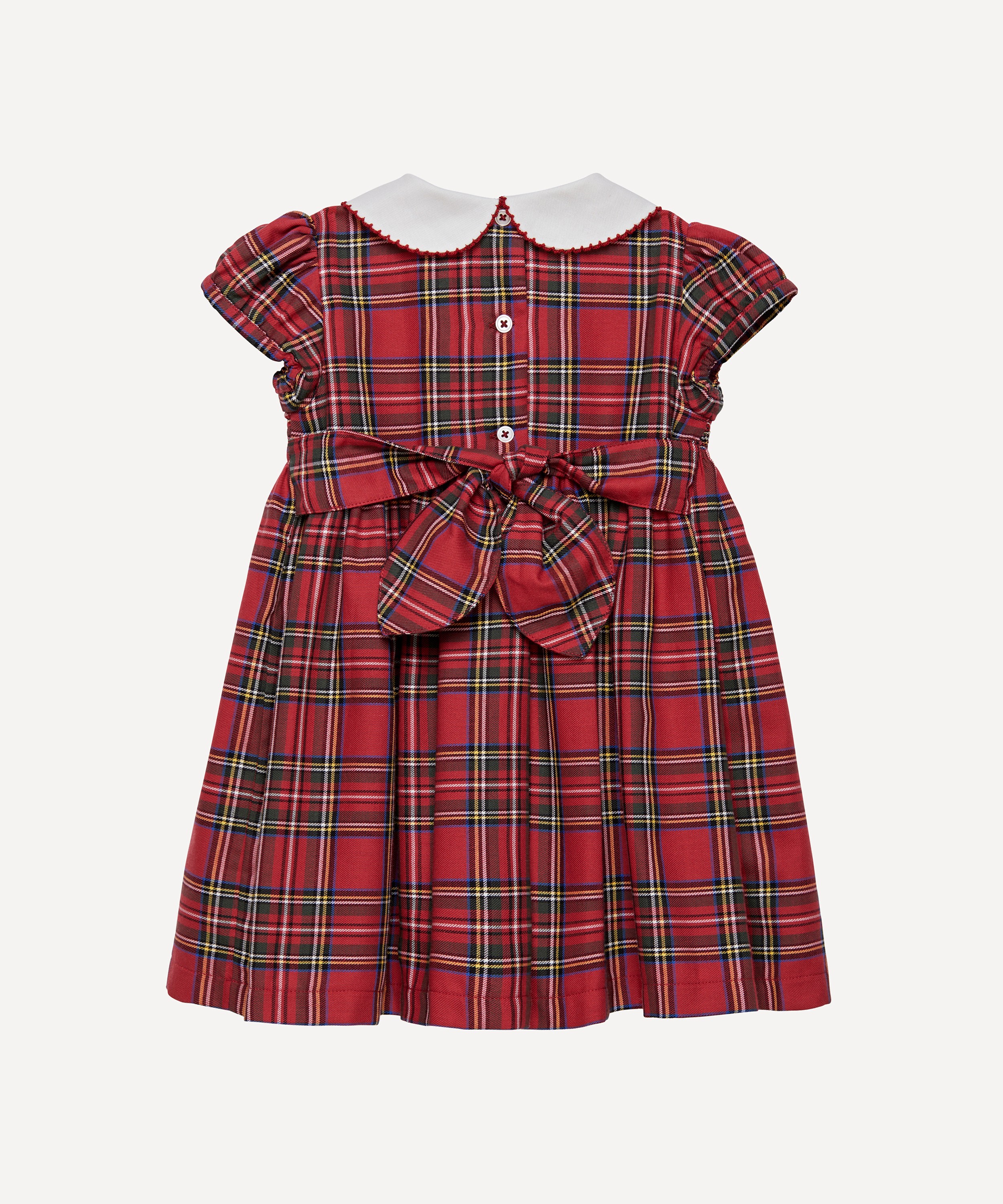 Trotters - Charlotte Tartan Smocked Dress 3-24 Months image number 1