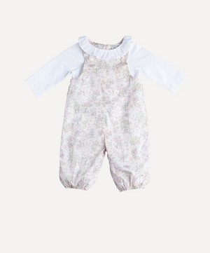 Trotters - Etta Fawn Willow Dungarees 0-9 Months image number 0