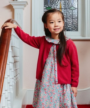 Trotters - Florence Willow Smocked Dress and Cardigan Set 6-11 Years image number 1