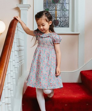 Trotters - Florence Willow Smocked Dress and Cardigan Set 6-11 Years image number 2