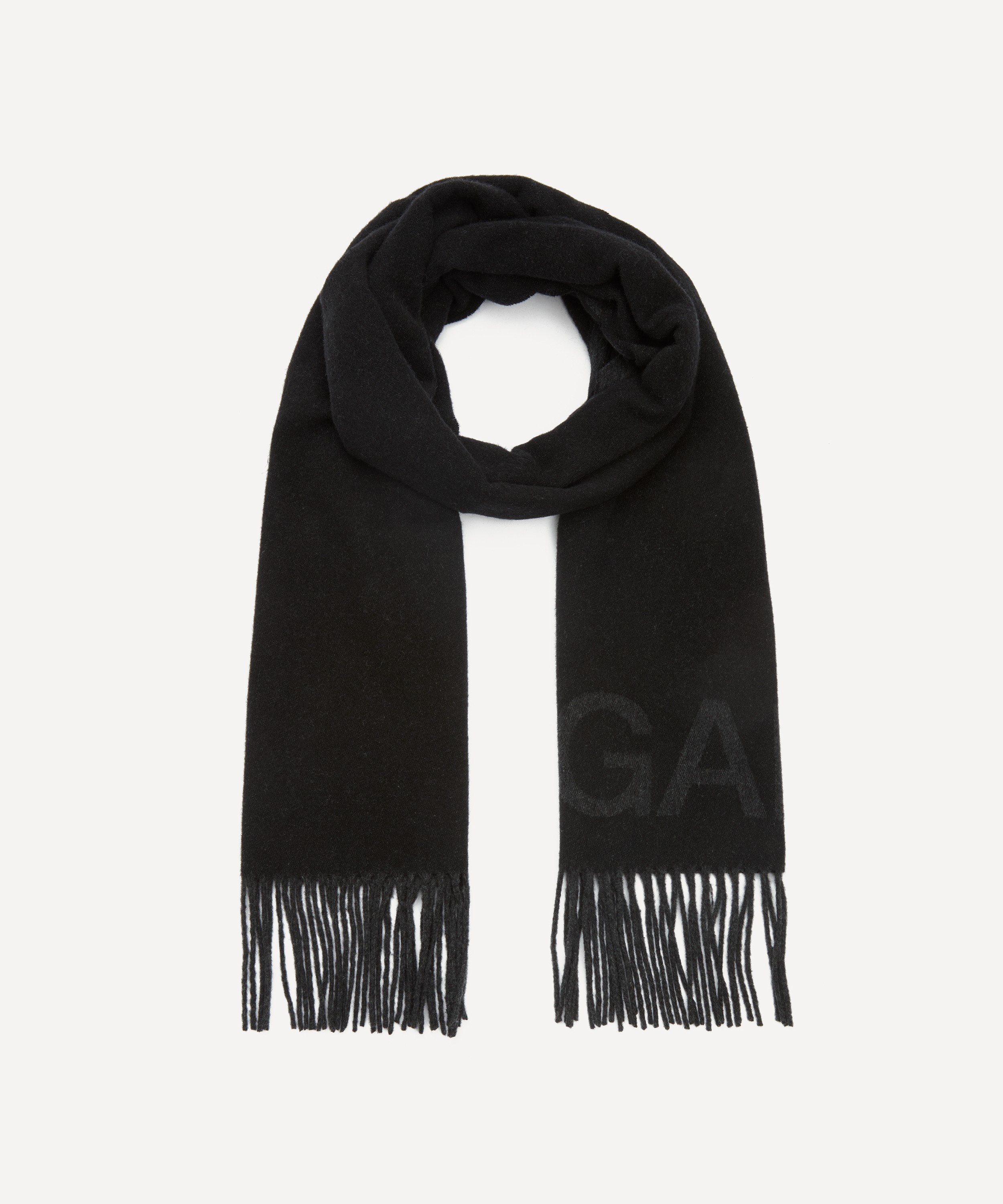 Ganni - Fringed Wool Scarf image number 0