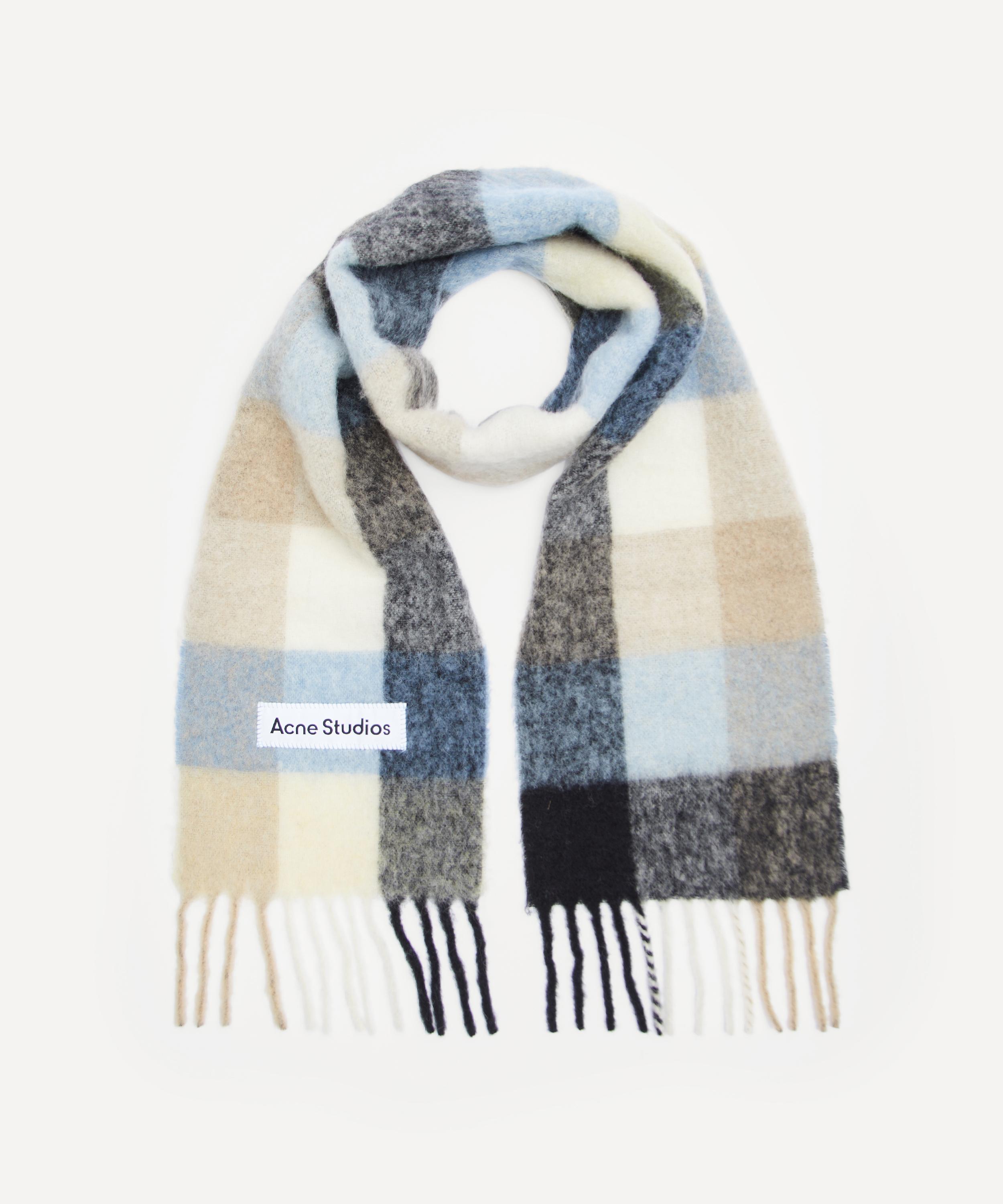 Acne Studios - Wool-Mohair Checked Scarf image number 1