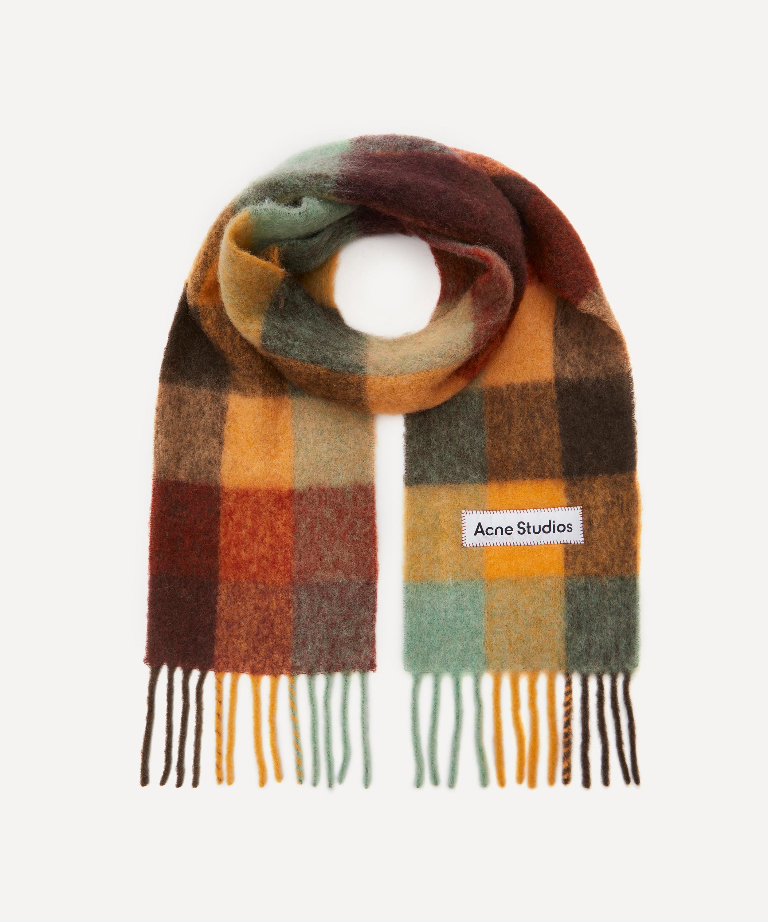 Acne Studios - Wool-Mohair Checked Scarf image number 0