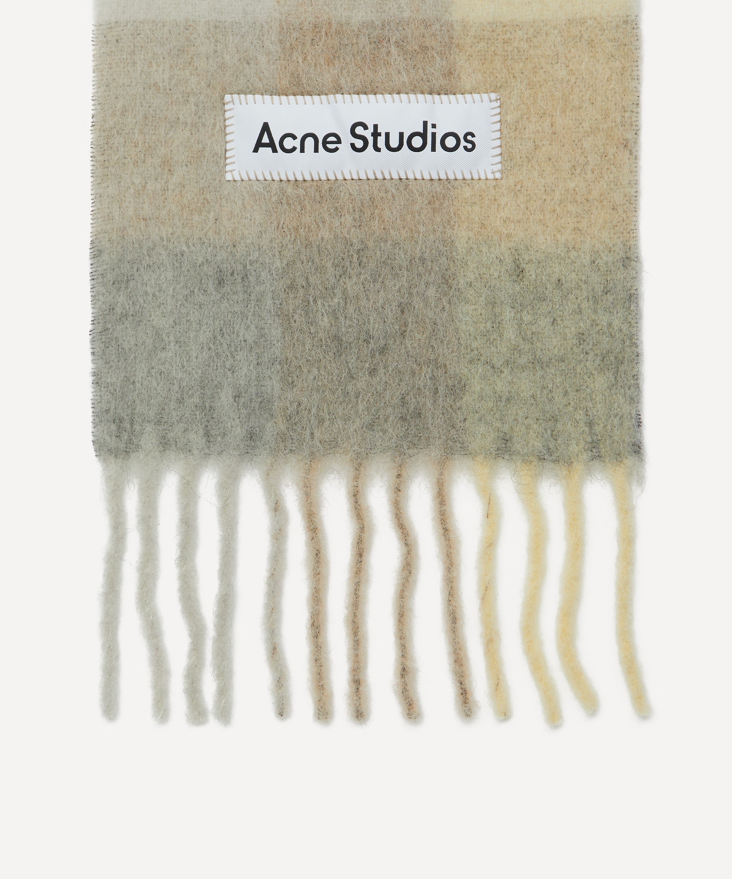 Acne Studios - Wool-Mohair Checked Scarf image number 2