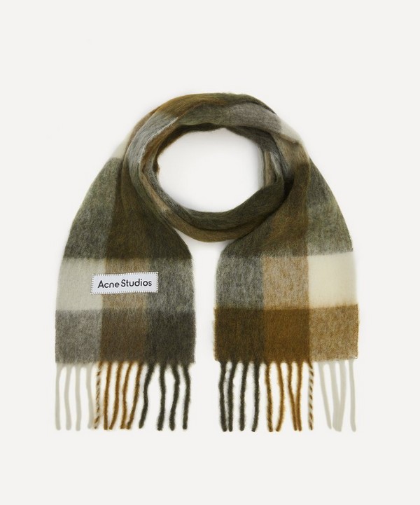 Acne Studios - Wool-Mohair Checked Scarf image number null