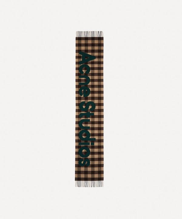 Acne Studios - Check Logo Scarf image number null
