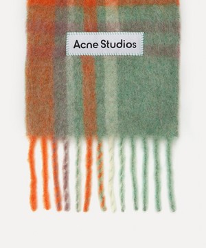 Acne Studios - Wool-Mohair Tartan Scarf image number 3