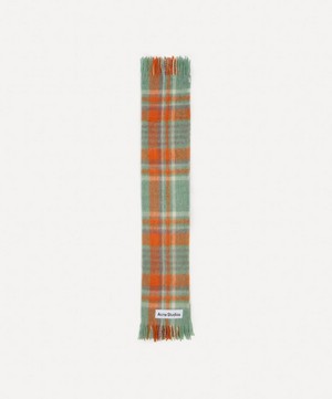 Acne Studios - Oversized Wool-Mohair Check Scarf image number 1