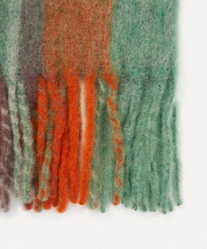 Acne Studios - Oversized Wool-Mohair Check Scarf image number 2