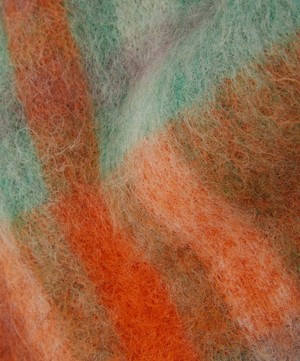 Acne Studios - Oversized Wool-Mohair Check Scarf image number 3