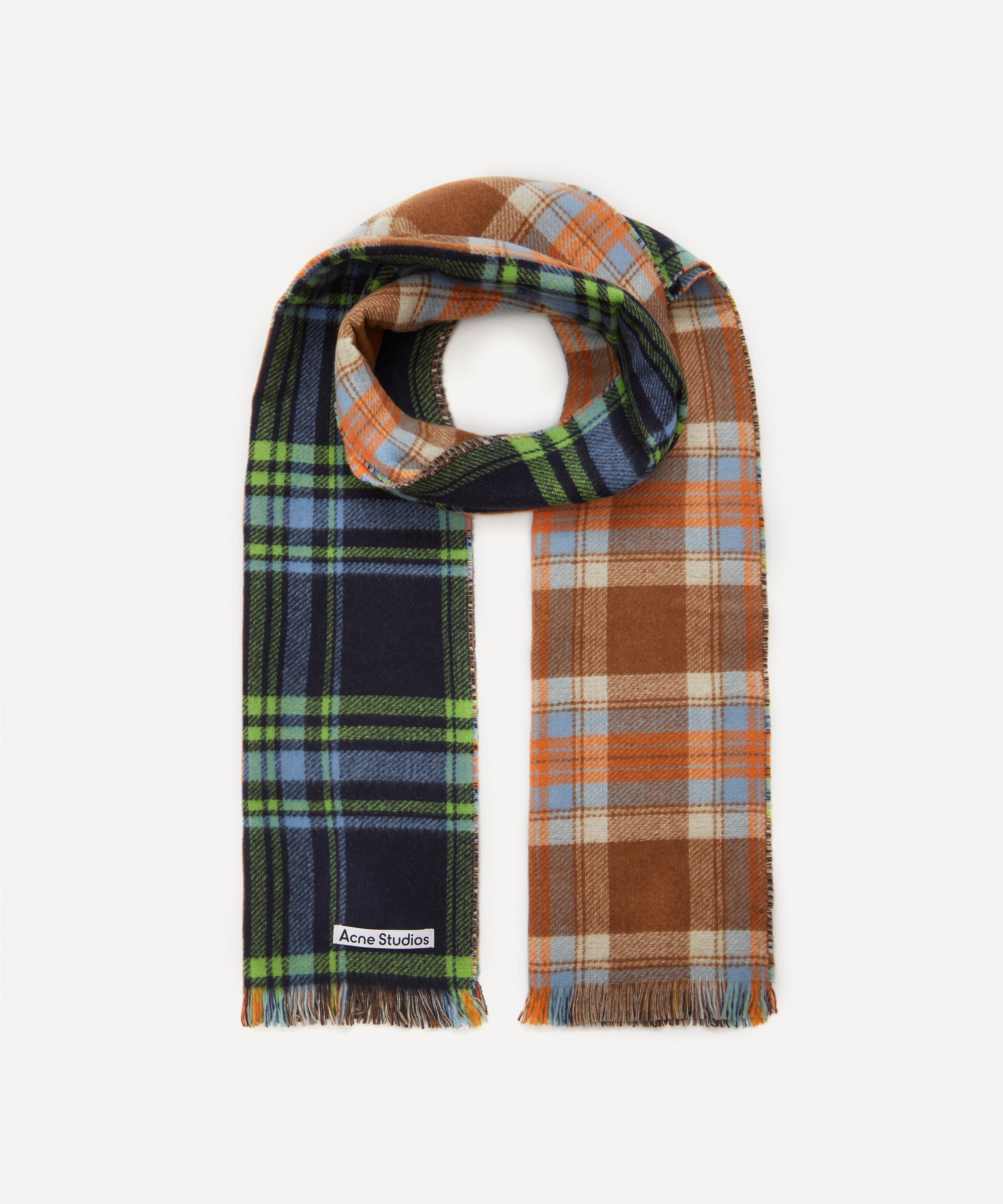 Acne Studios - Mixed Checked Wool Scarf image number 0