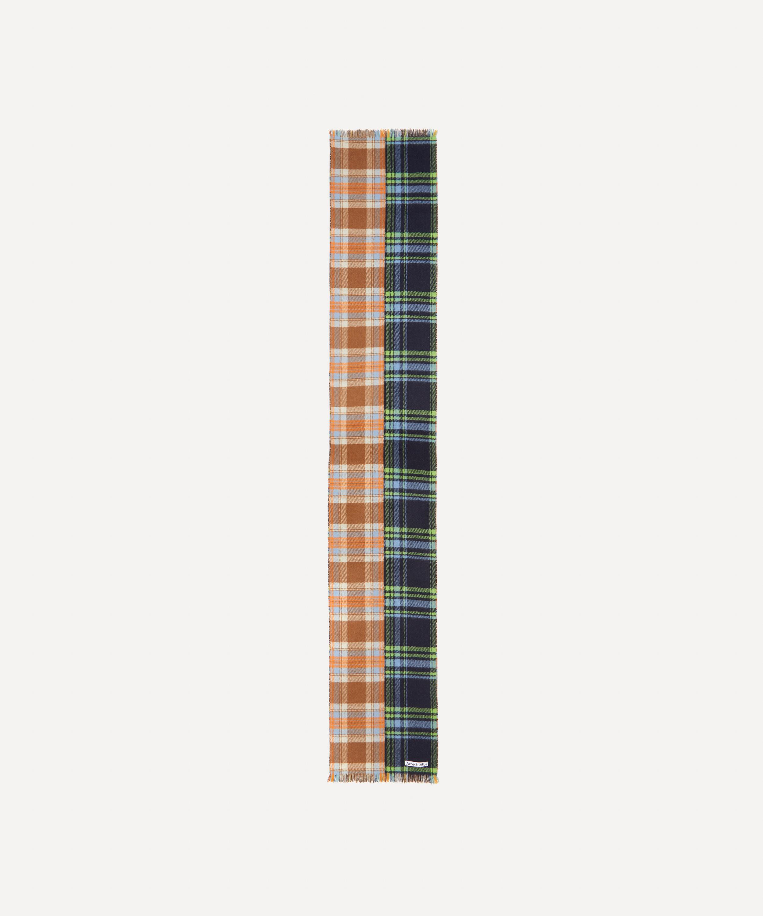 Acne Studios - Mixed Checked Wool Scarf image number 1