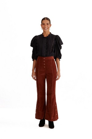 FARM Rio - Brown Flare Trousers image number 1