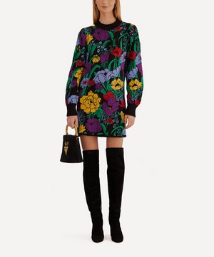 FARM Rio - Black Bucolic Garden Sweater Dress image number 1