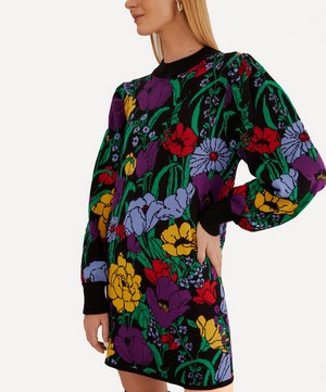 FARM Rio - Black Bucolic Garden Sweater Dress image number 3