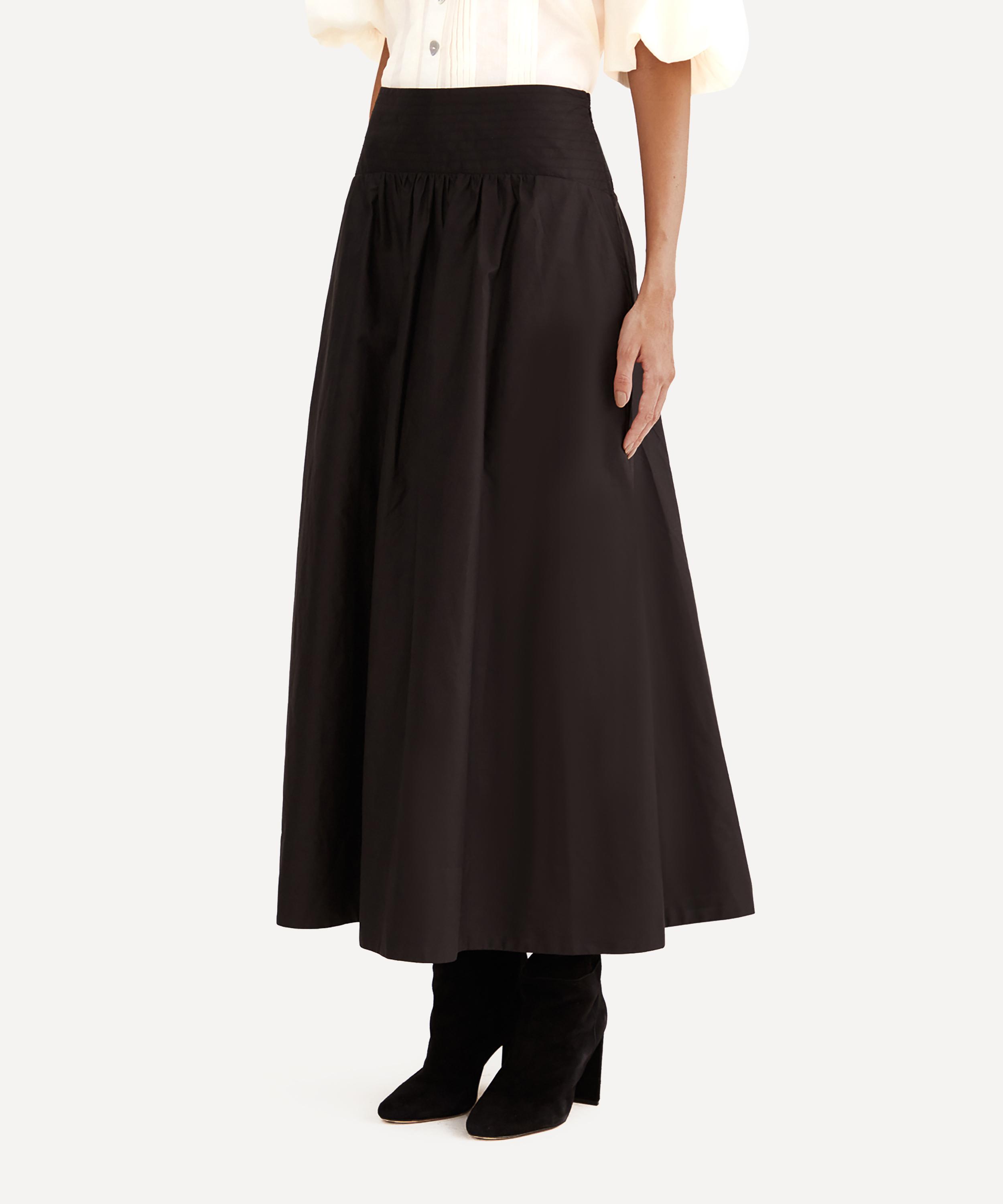 FARM Rio Black Midi Skirt Liberty