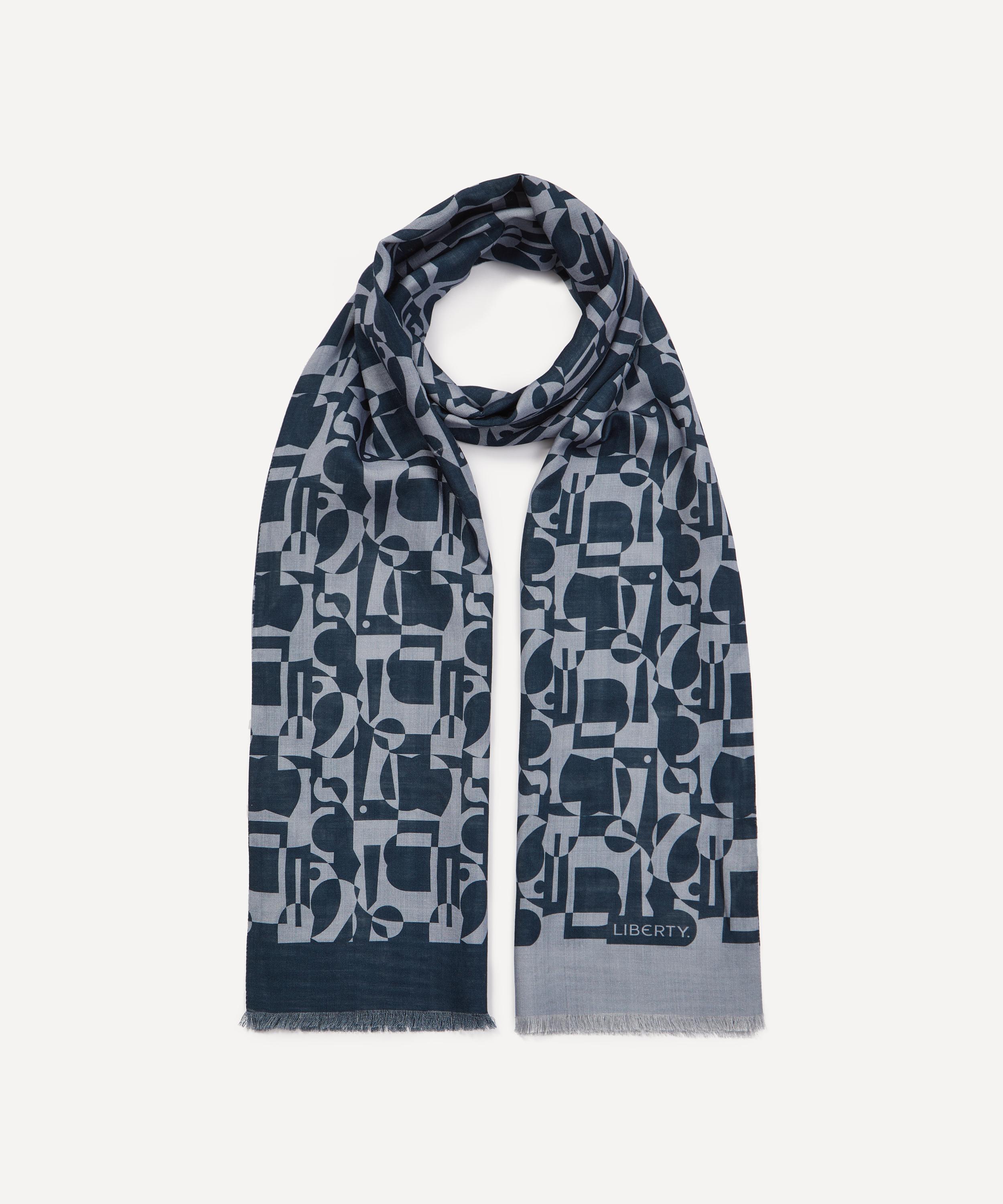 Liberty - Abstract Wool-Silk Scarf image number 1