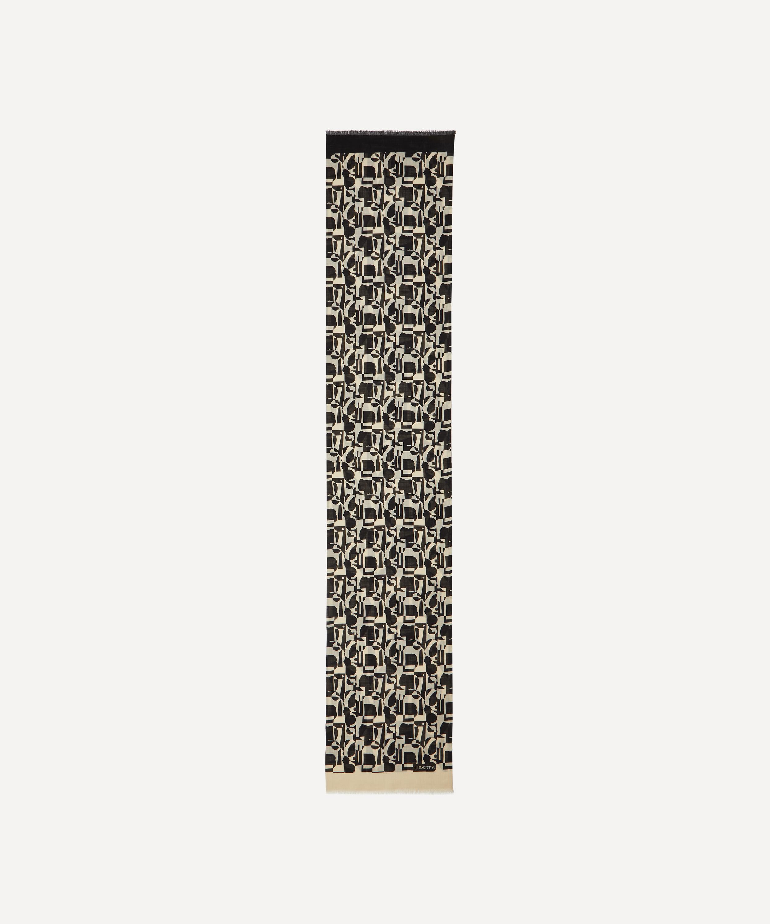 Liberty - Abstract Wool-Silk Scarf image number 0