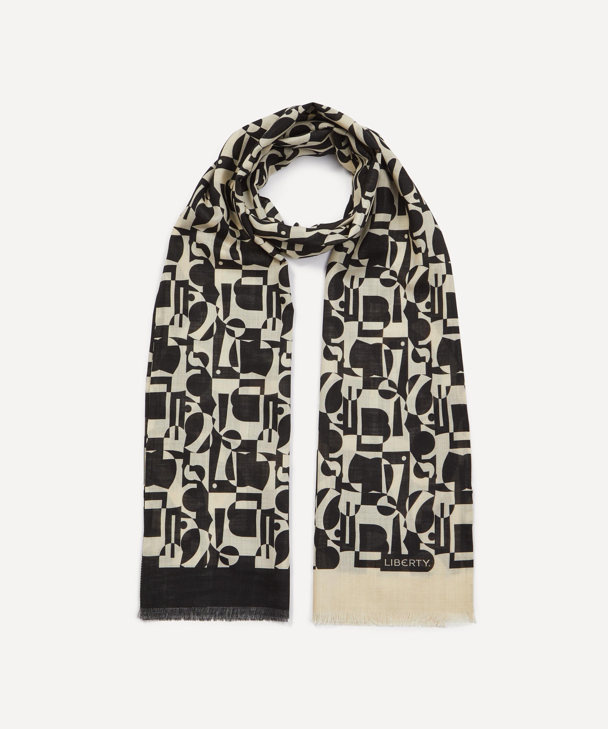 Liberty - Abstract Wool-Silk Scarf image number 1