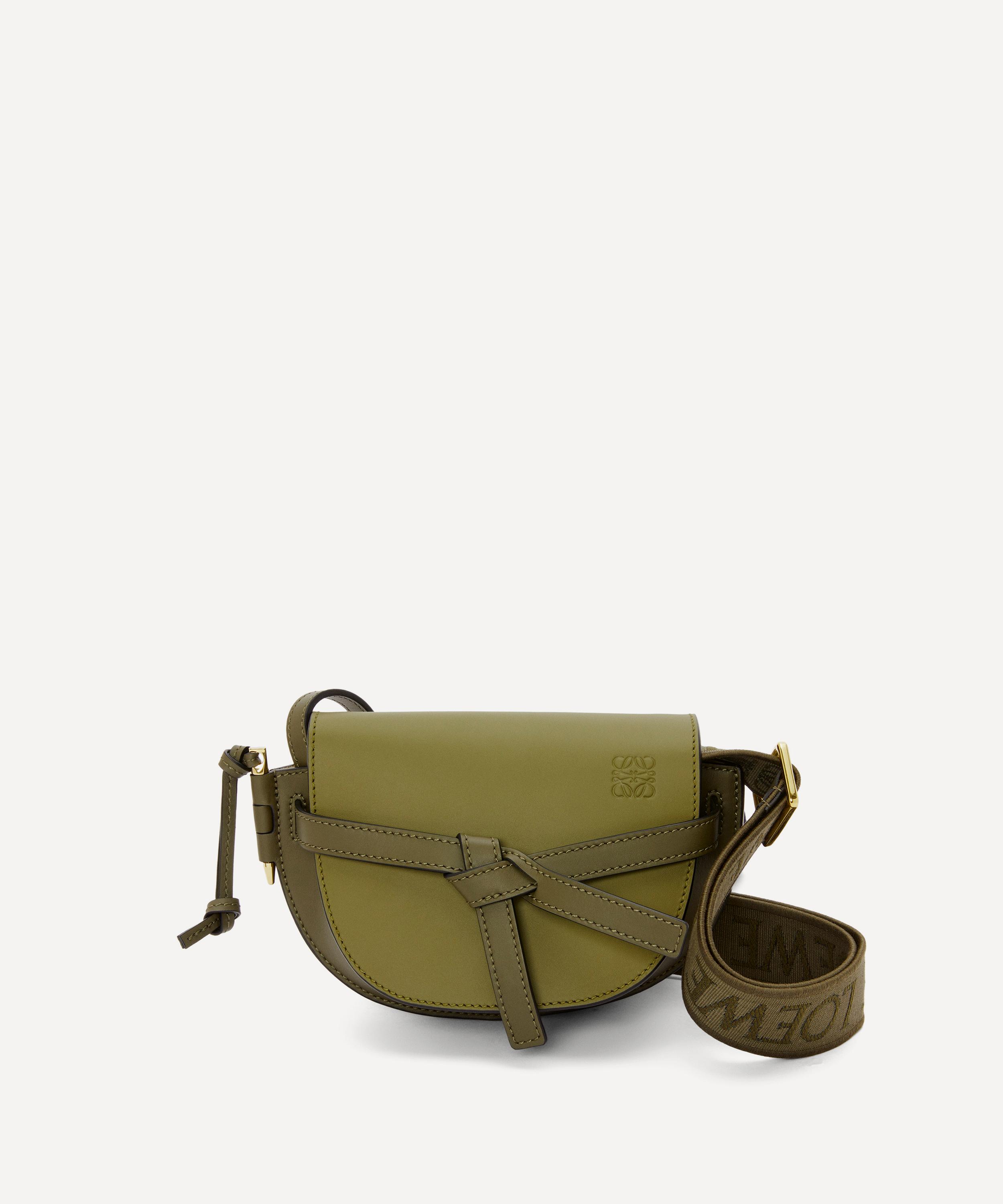 Shop LOEWE Small Gate Leather Saddle Bag