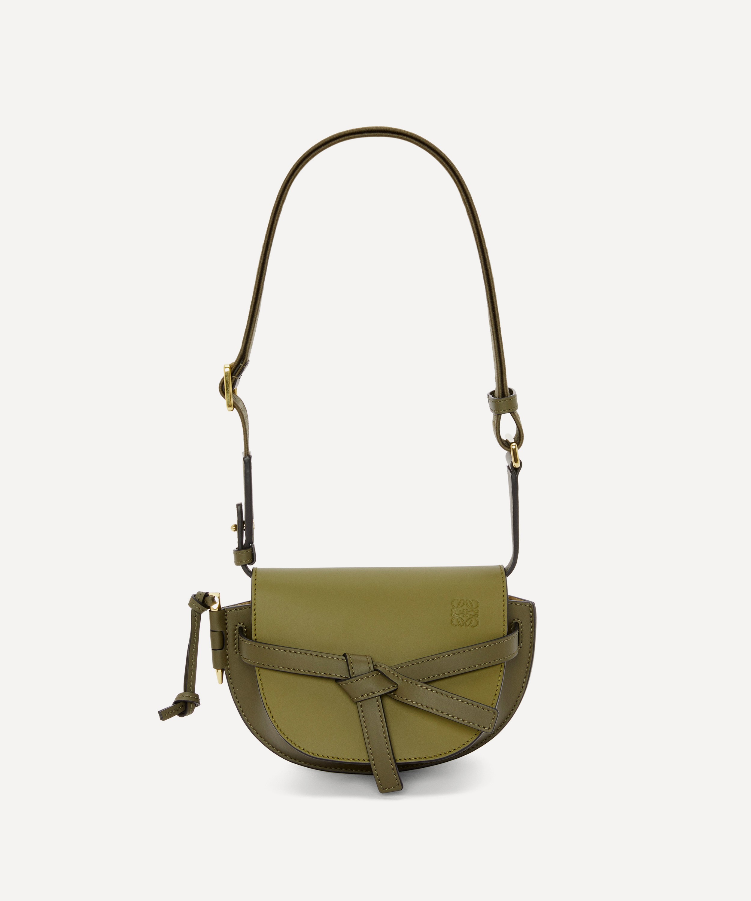 Loewe Gate Dual Small Leather and Jacquard Shoulder Bag