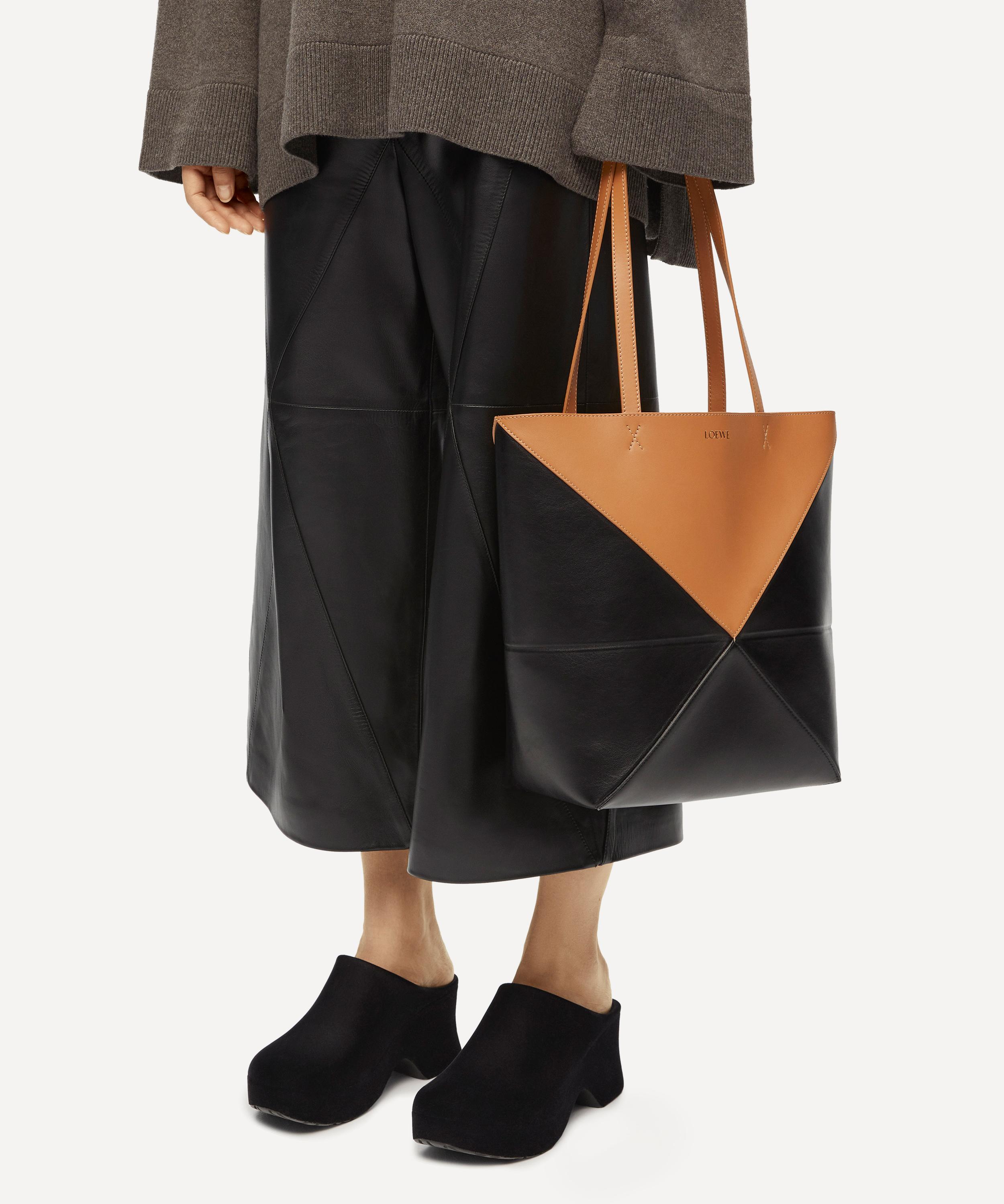 Loewe - Large Puzzle Fold Tote In Shiny Calfskin