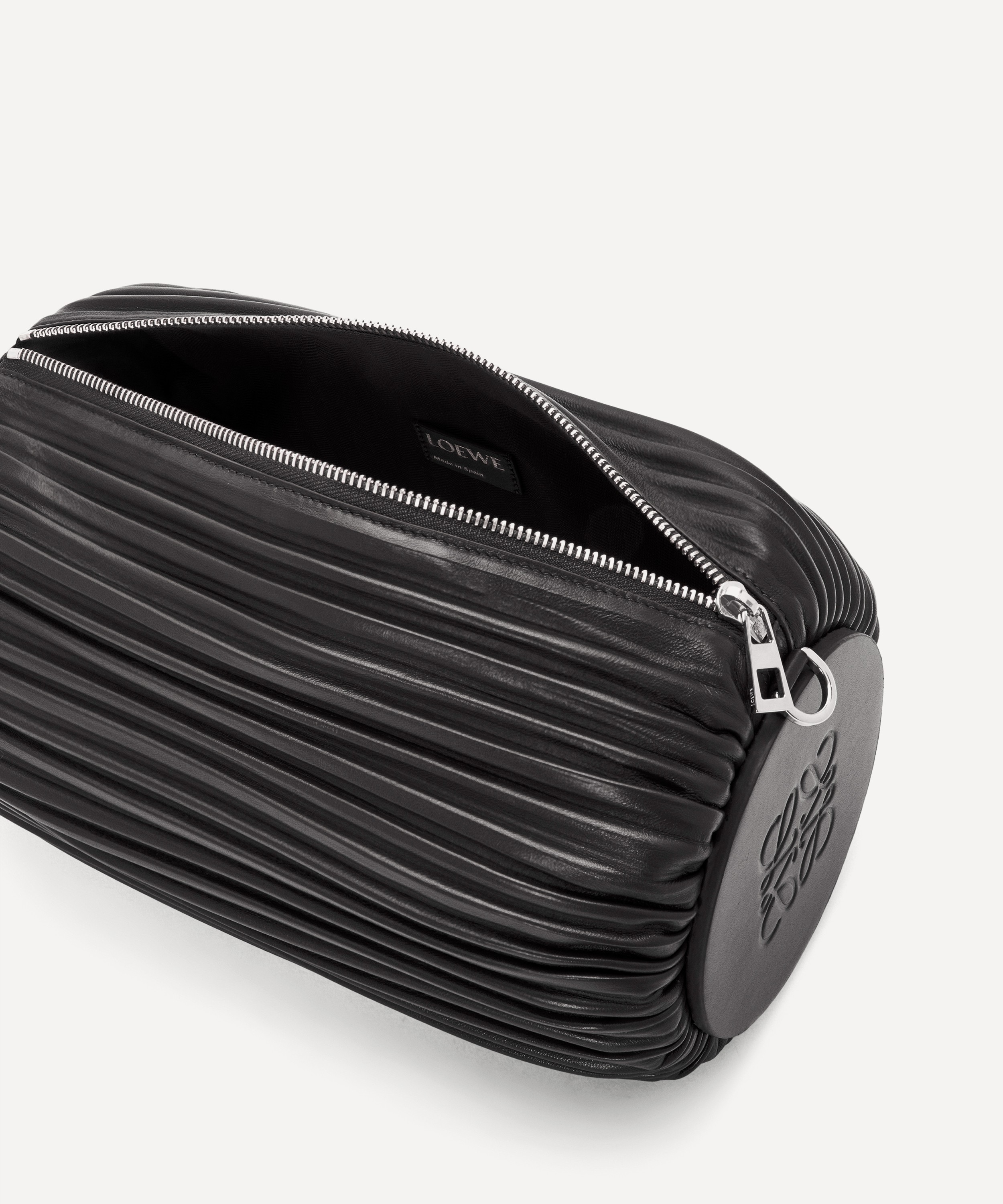 Loewe Women's Luxury Bracelet Pouch in Pleated Nappa - Black - Clutches