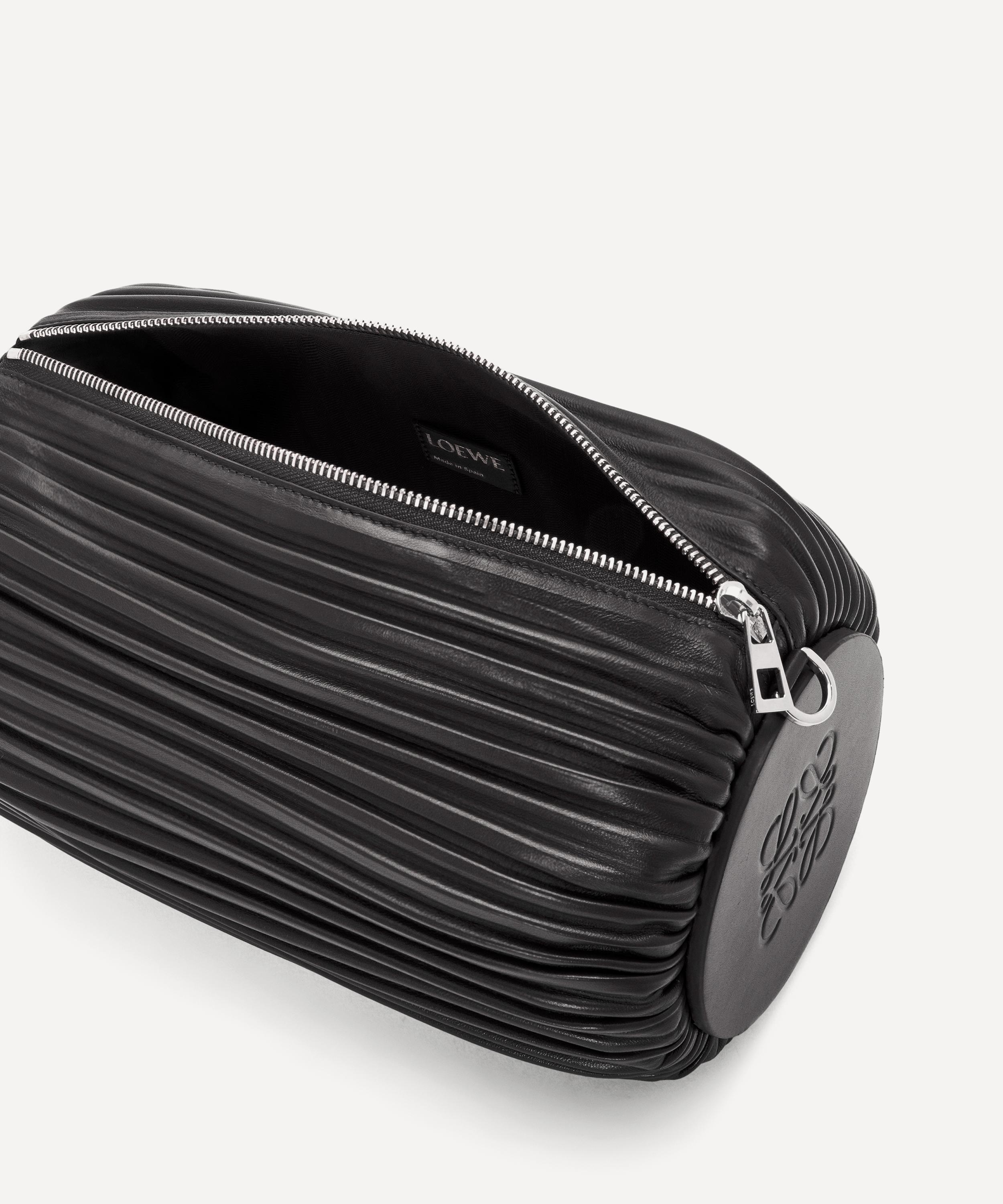 Loewe - Women's Bracelet Pleated Shoulder Bag - Black - Leather