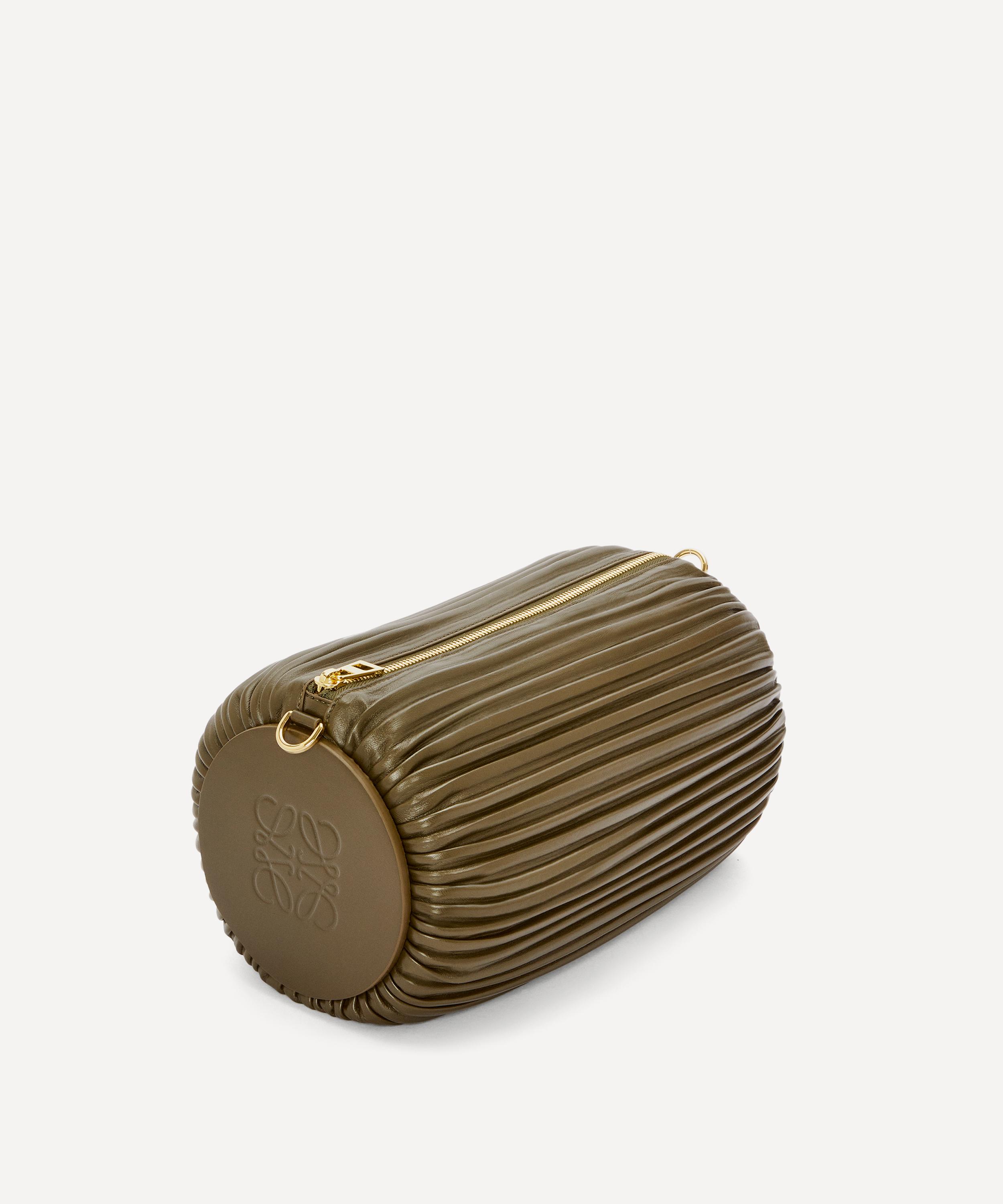 Loewe Pleated Leather Bracelet Pouch Bag