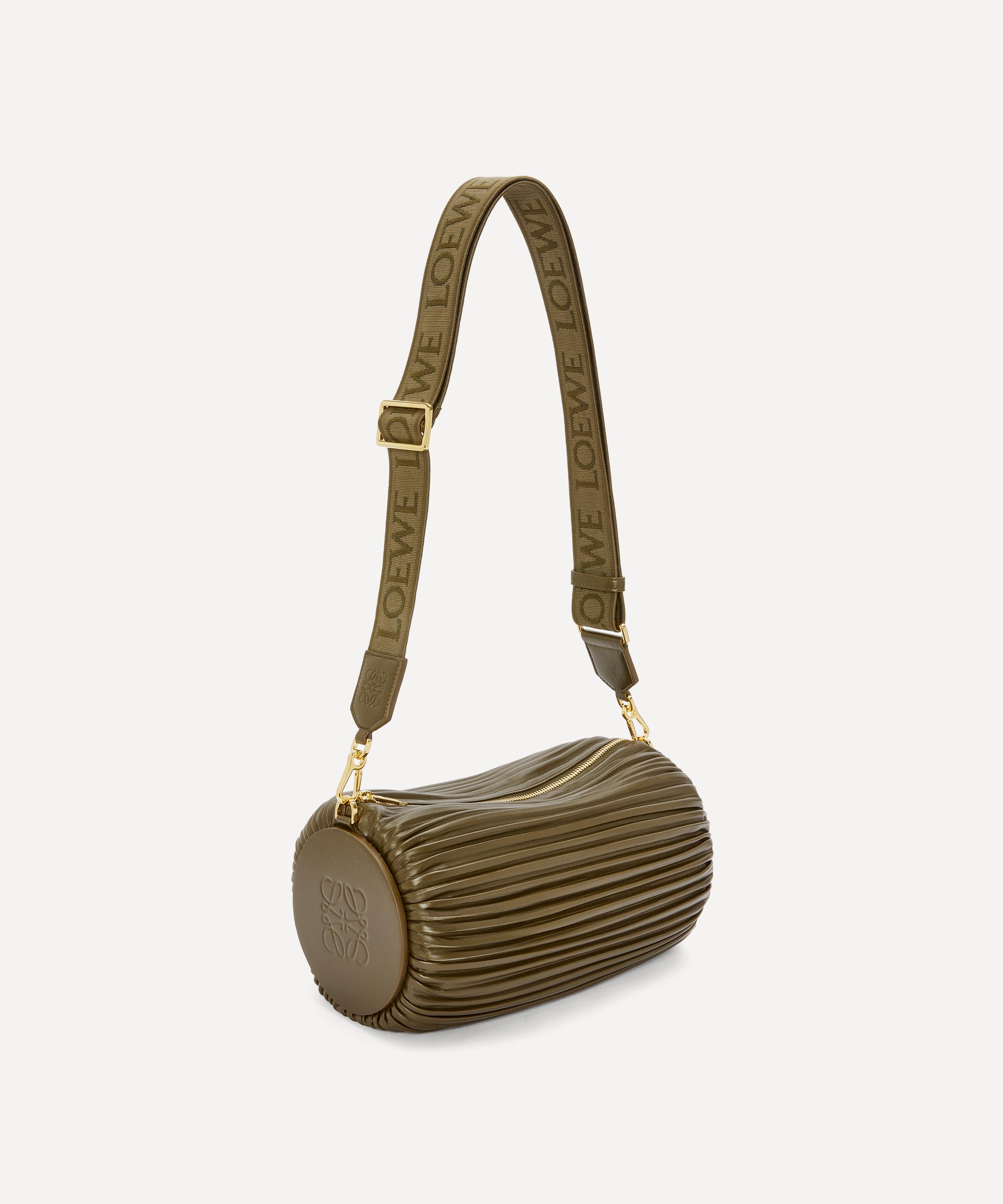 Loewe Pleated Leather Bracelet Pouch Bag