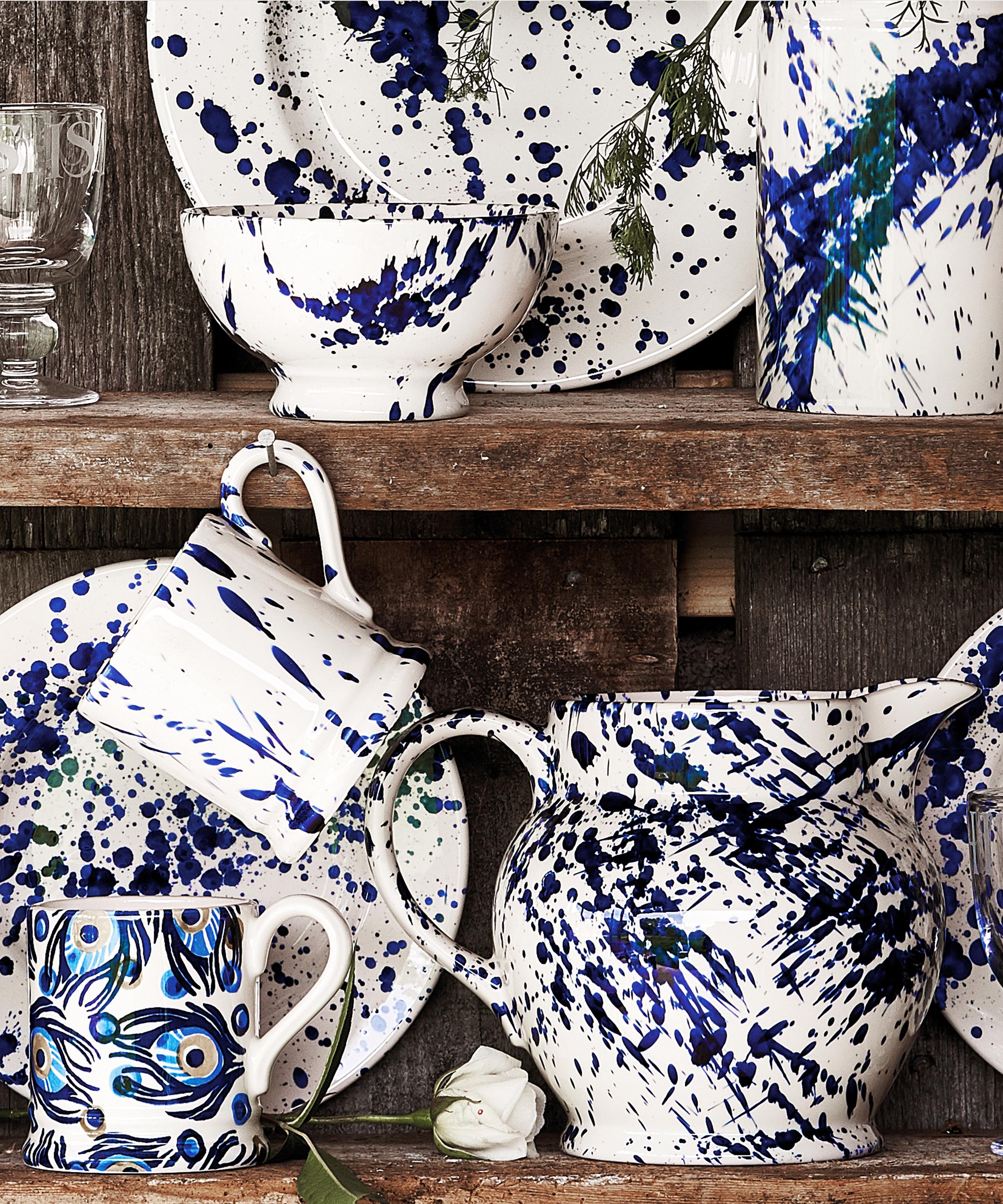 Emma Bridgewater - Blue Splatter Half Pint Mug image number 1