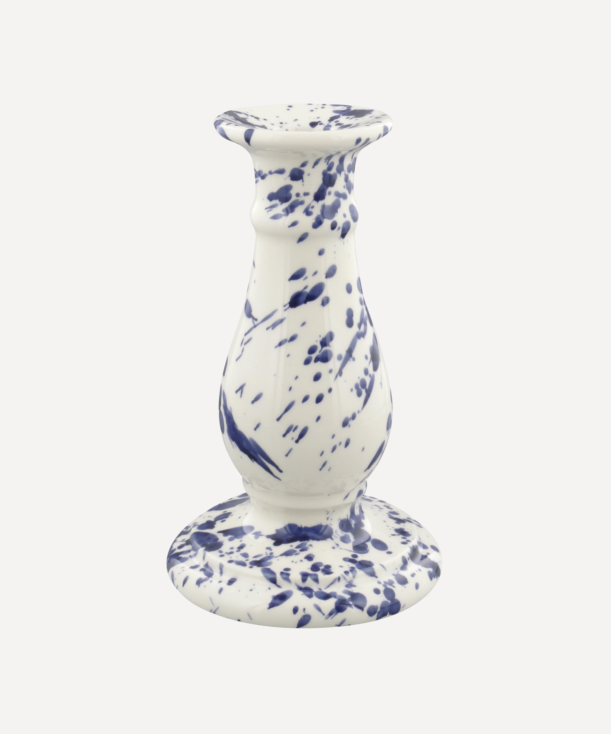 Emma Bridgewater - Blue Splatter Small Candlestick image number 0