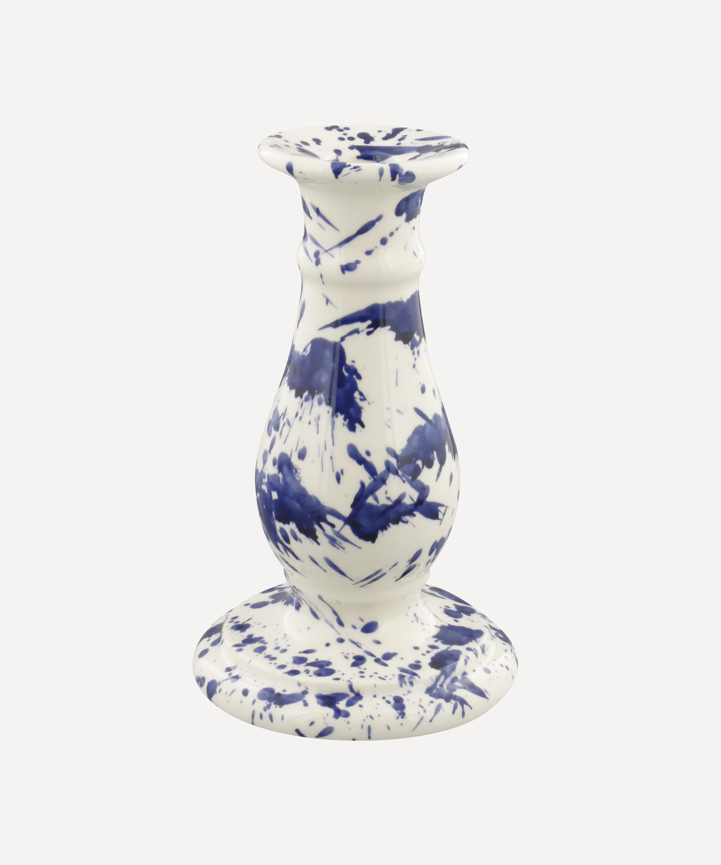 Emma Bridgewater - Blue Splatter Small Candlestick image number 2