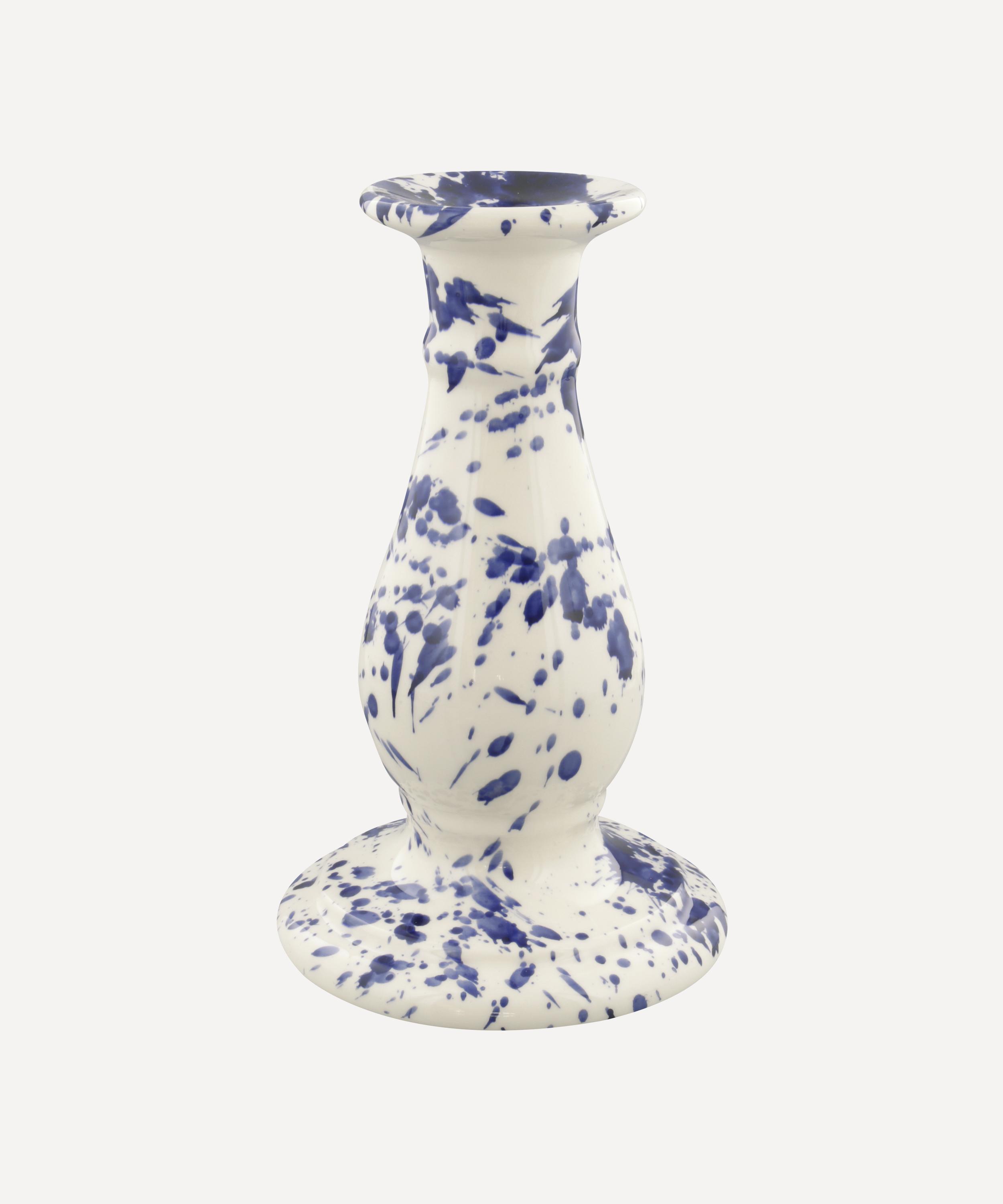 Emma Bridgewater - Blue Splatter Medium Candlestick image number 0