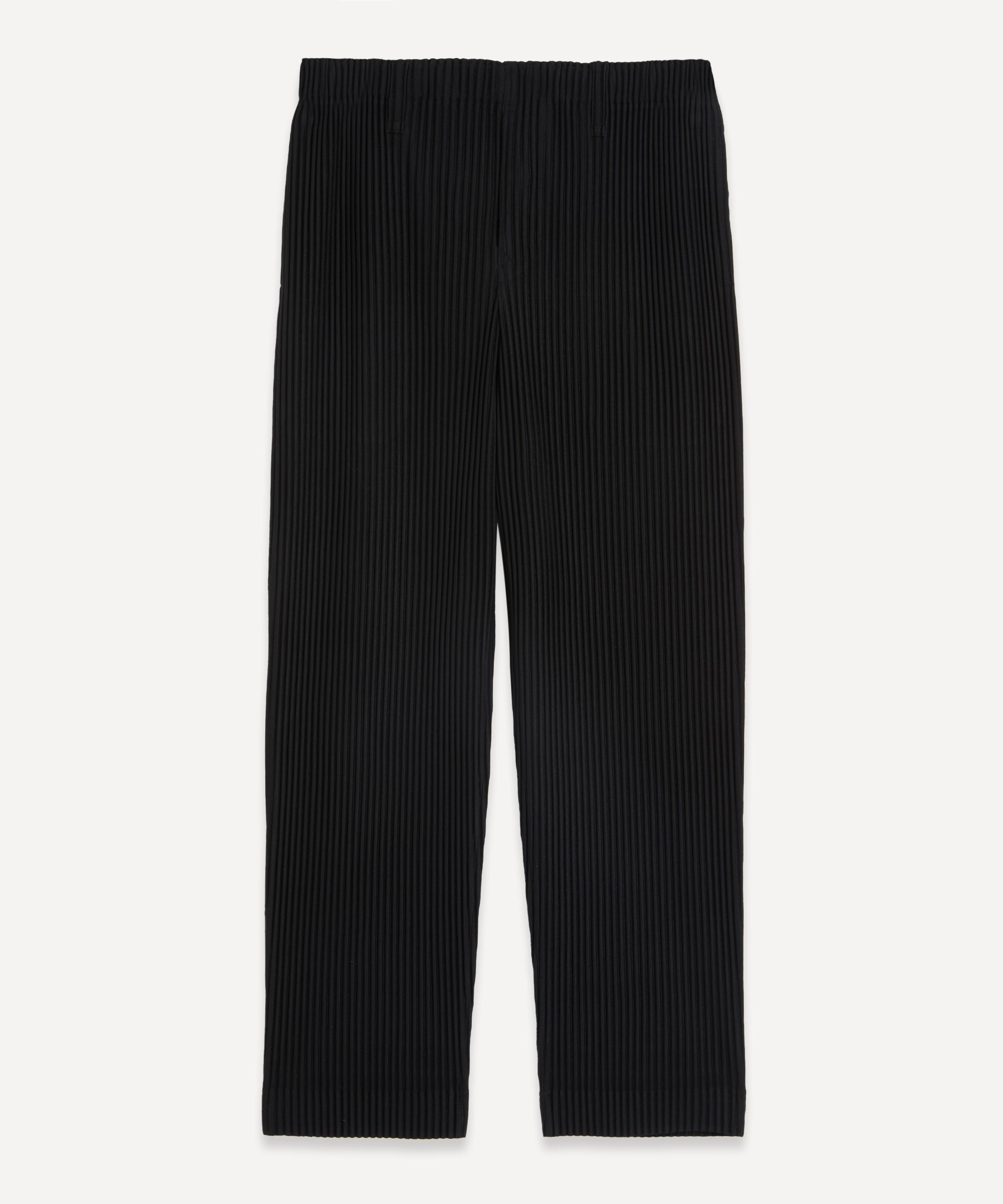 Pleated straight leg pants best sale